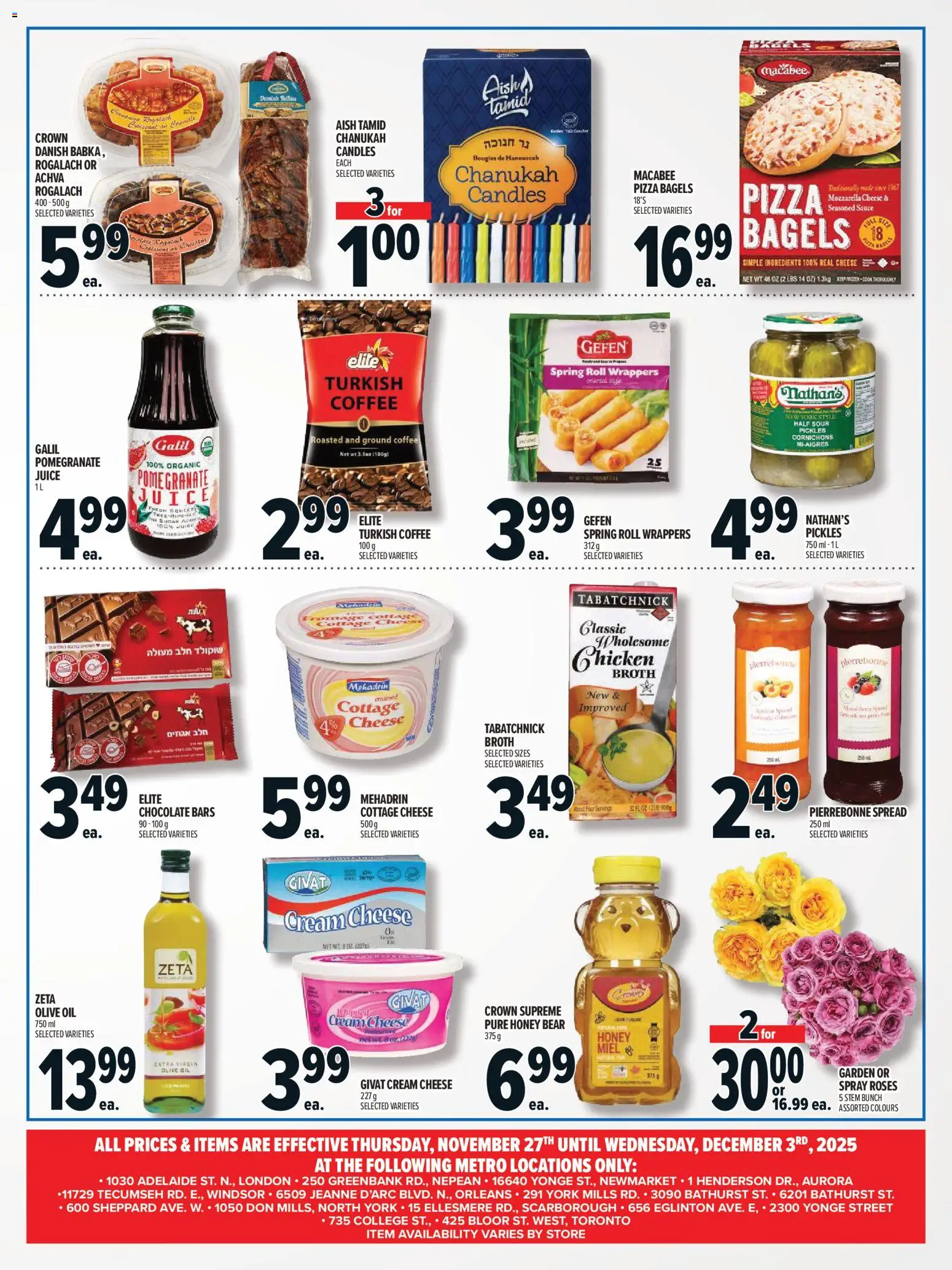 Metro flyer valid from 27.11.2025 | Page: 3 | Products: Cream, Cottage cheese, Coffee, Pizza