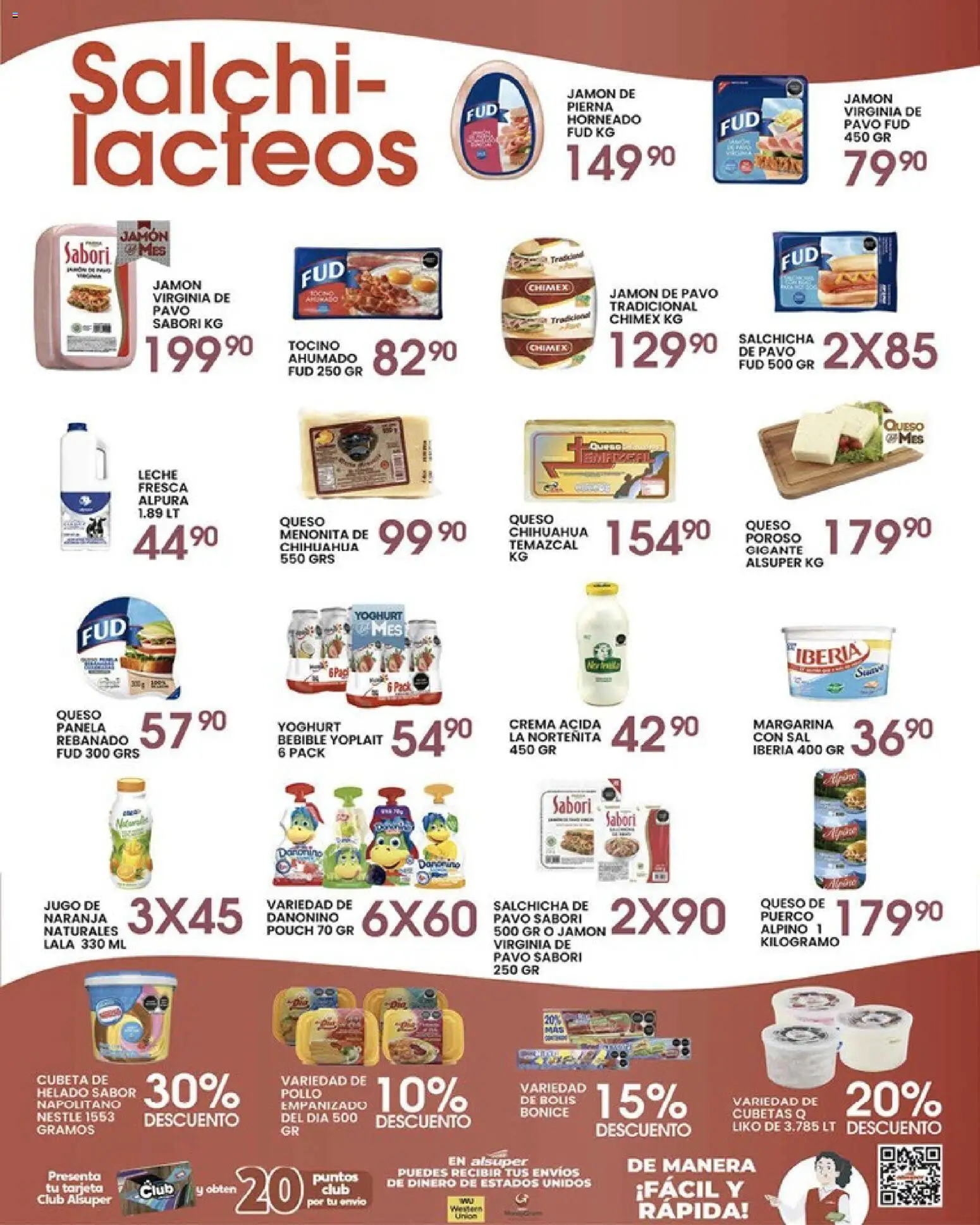 Nuevas ofertas de Alsuper válidas en toda la República Mexicana desde el 28.04.2026. ¡Encuentra las mejores ofertas en Alsuper folleto Saltillo! | Página: 3 | Productos: Sal, Salchicha, Crema, Queso