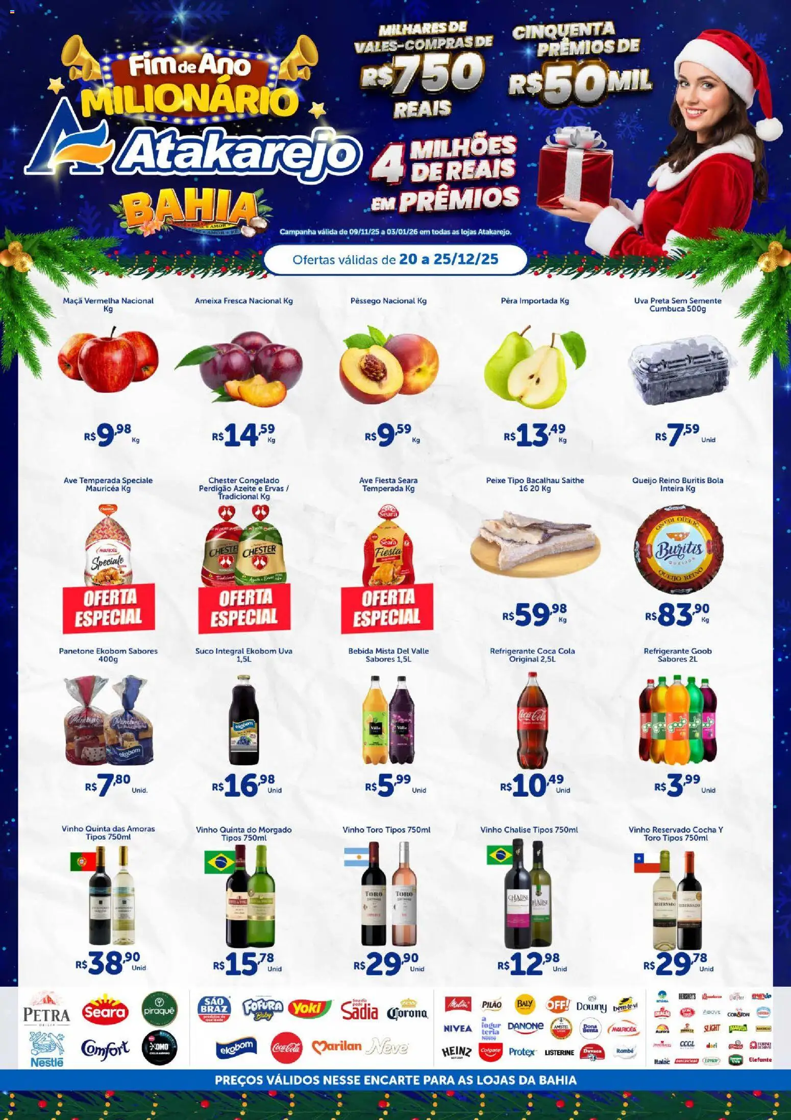 Atakarejo Folheto - válido de 20.12.2025 | Página: 1 | Produtos: Vinho, Azeite, Panetone, Ameixa