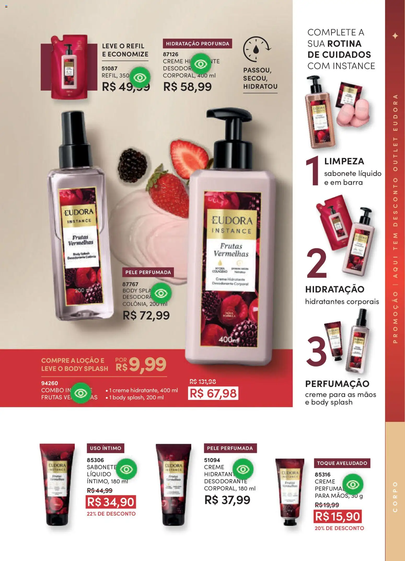 Eudora Folheto - válido de 08.01.2026 | Página: 52 | Produtos: Desodorante, Creme, Sabonete, Body