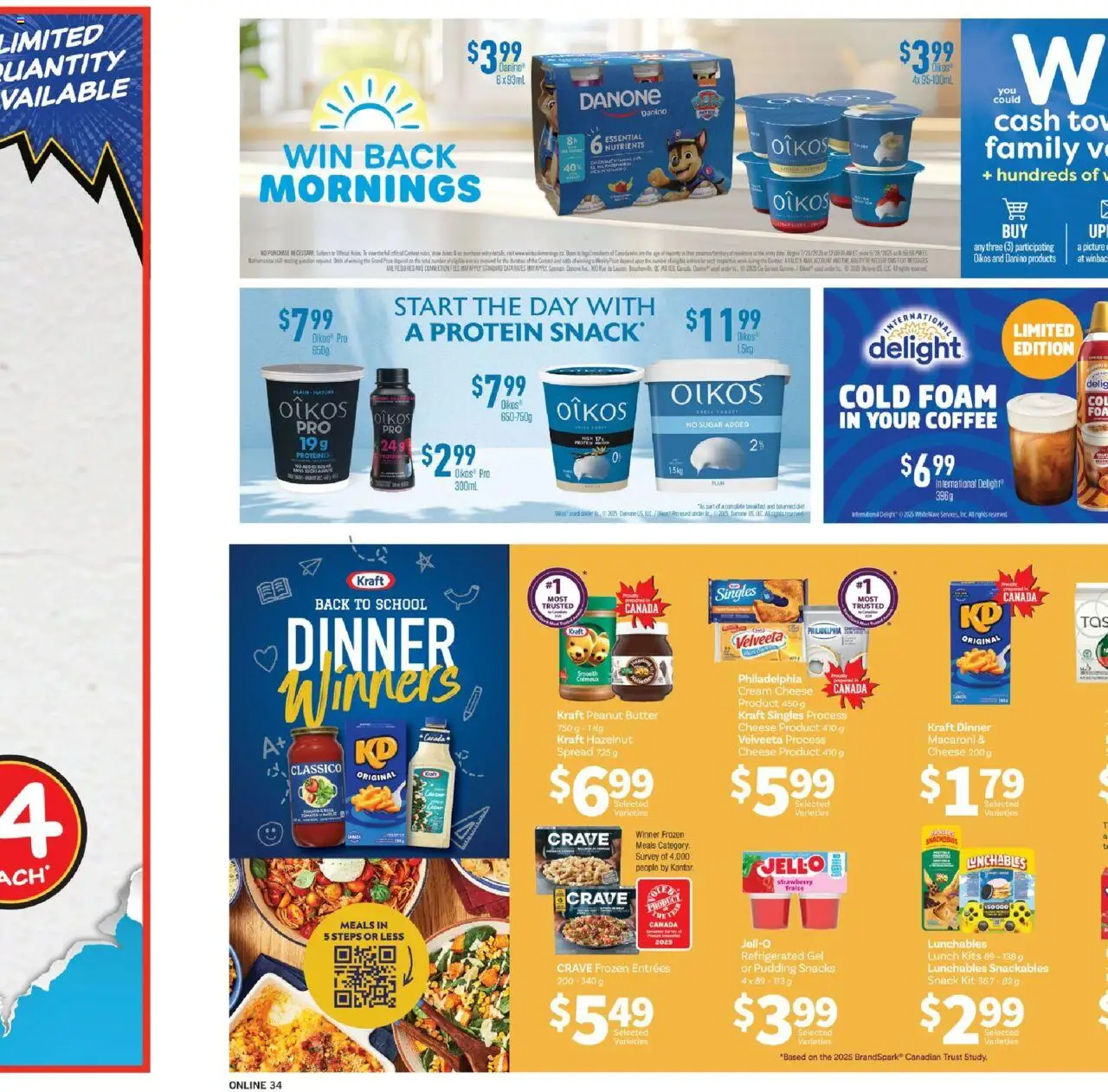 Fortinos flyer valid from 11.09.2025 | Page: 32 | Products: Cream, Butter, Cheese, Coffee