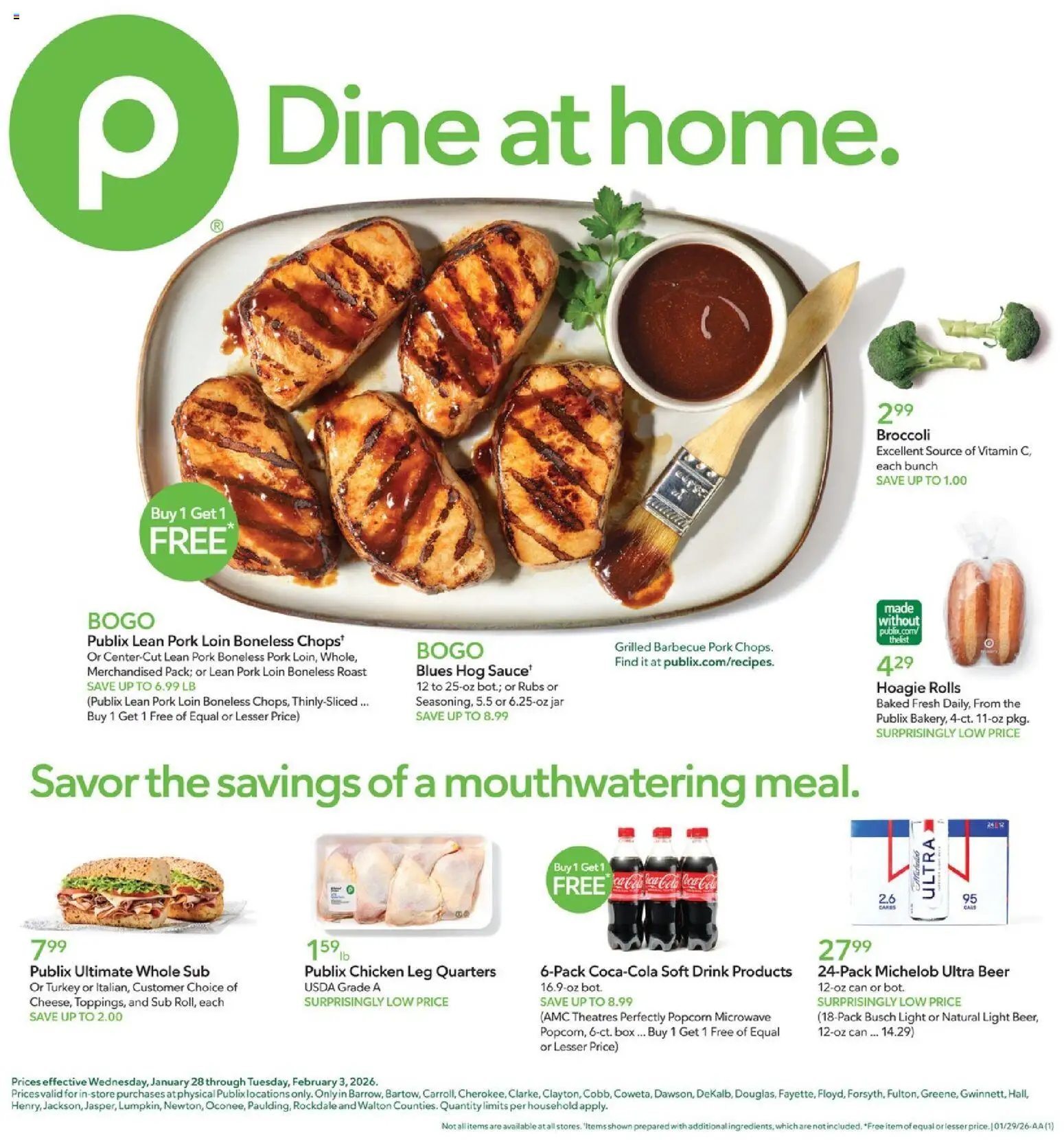 Publix Weekly Ad - valid from 28.01.2026 | Page: 1 | Products: Vitamin, Broccoli, Microwave, Pork