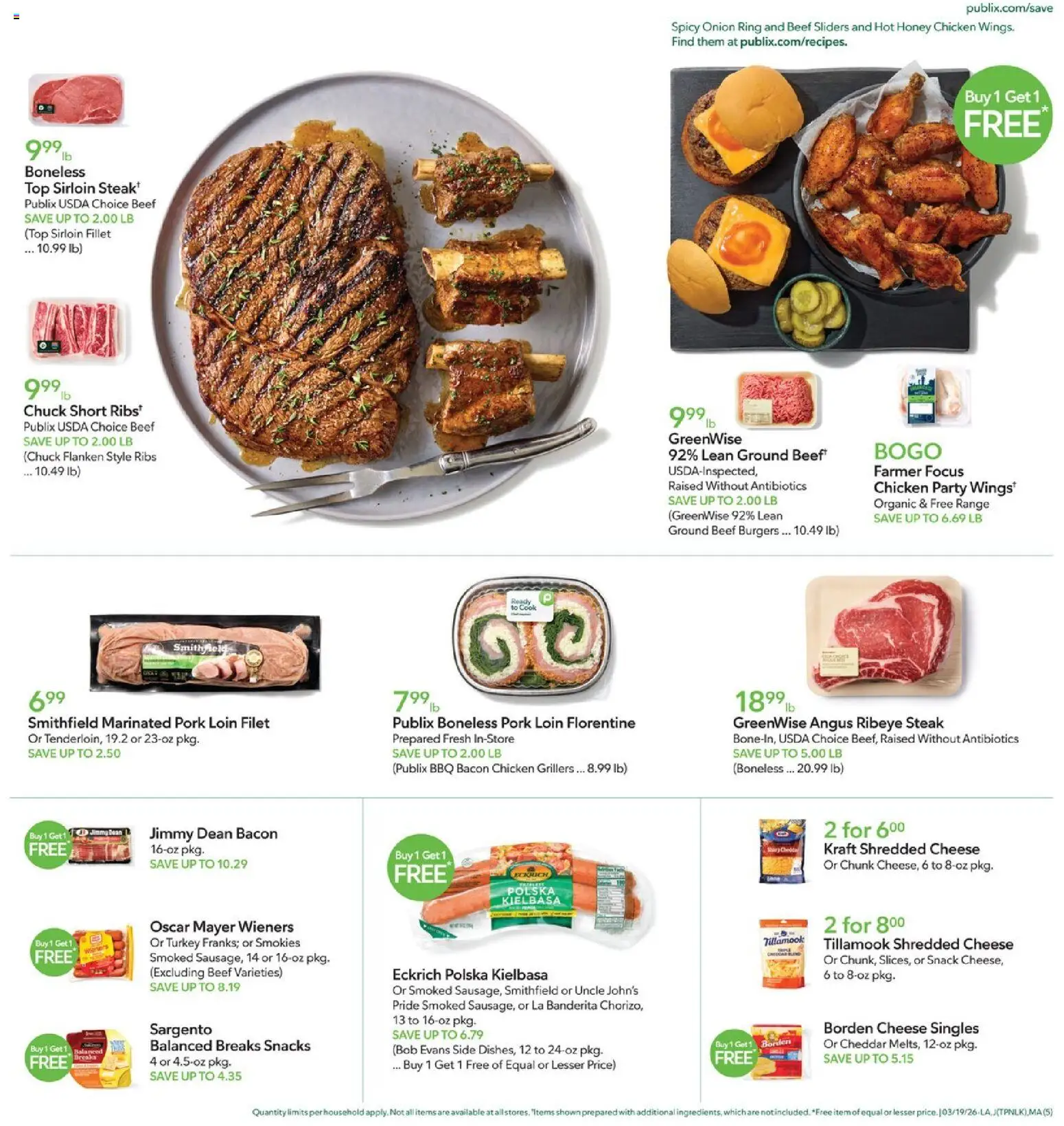 Publix - Leaflet - valid from 19.03.2026 | Page: 5 | Products: Ring, Pork, Beef, Onion
