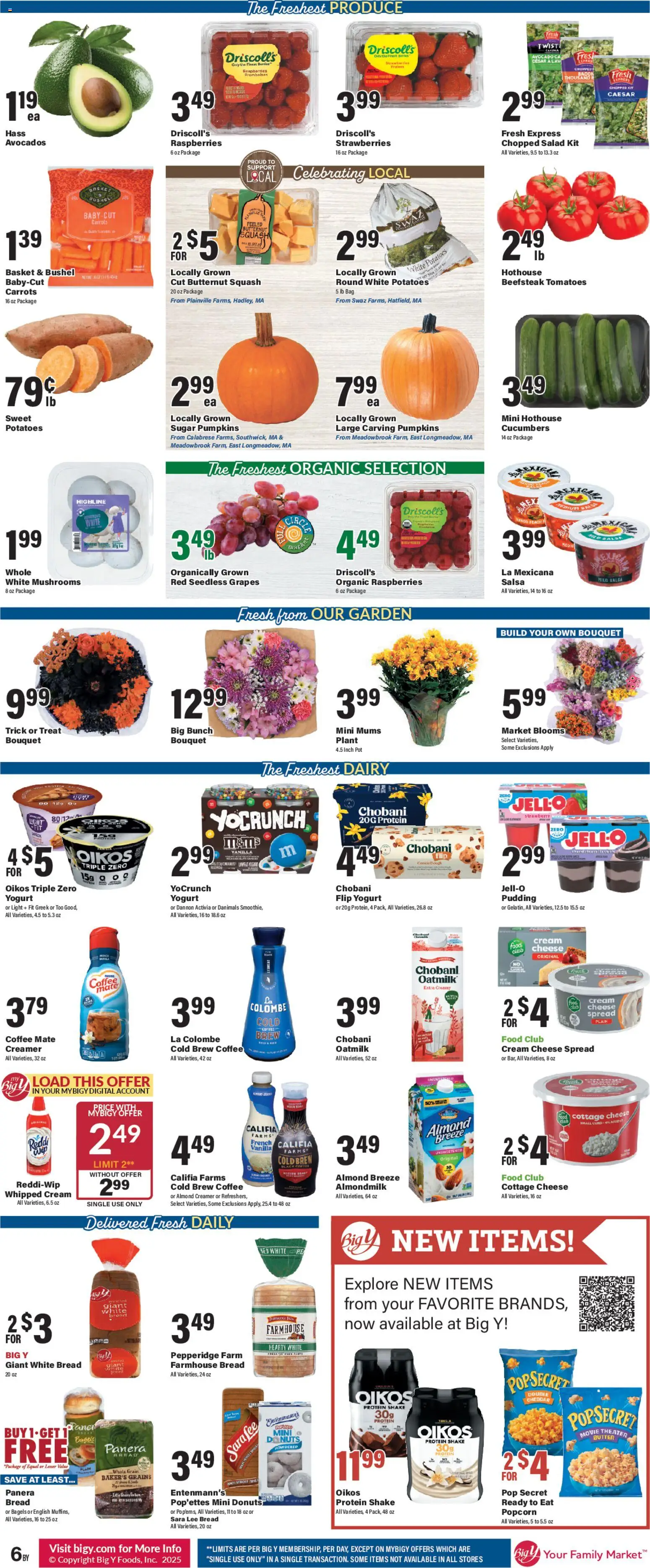 Big Y Weekly Ad - valid from 29.10.2025 | Page: 10 | Products: Squash, Butter, Tomatoes, Cottage cheese