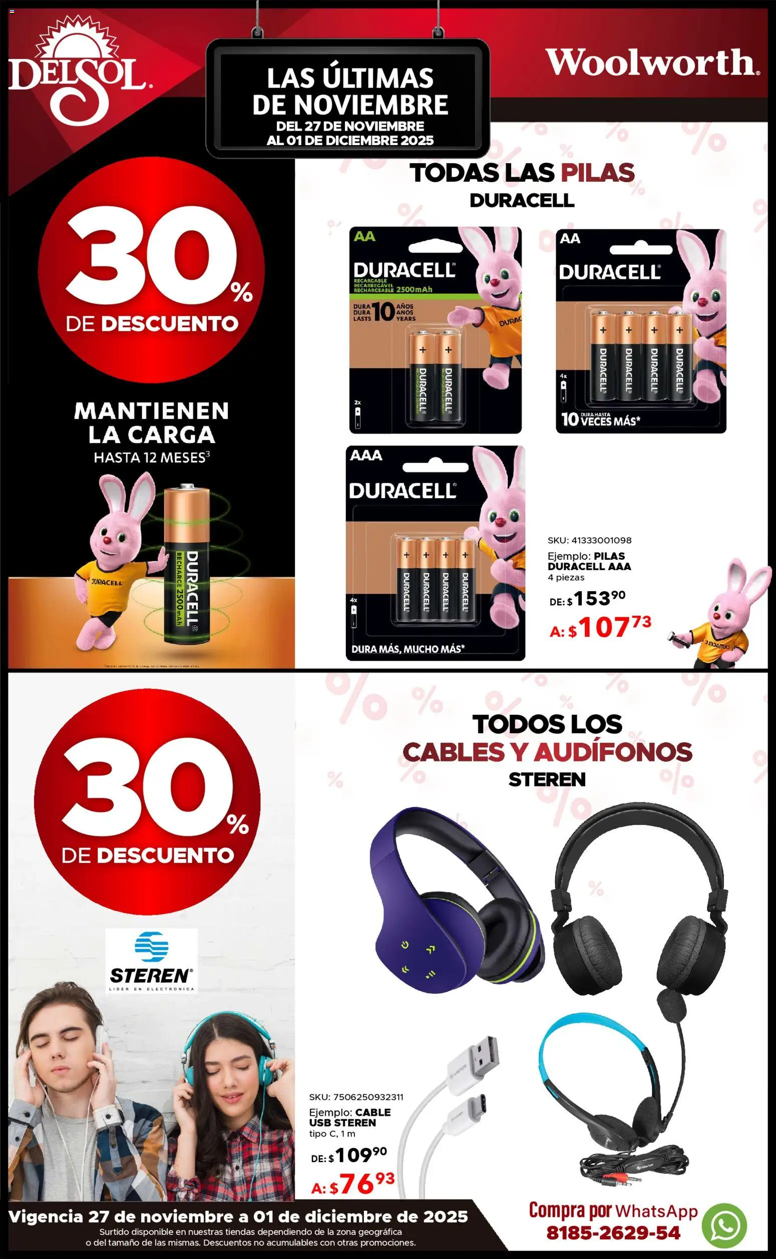 Nuevas ofertas de Del Sol y Woolworth válidas en toda la República Mexicana desde el 27.11.2025. ¡Encuentra las mejores ofertas en Del Sol y Woolworth Buen Fin ! | Página: 24