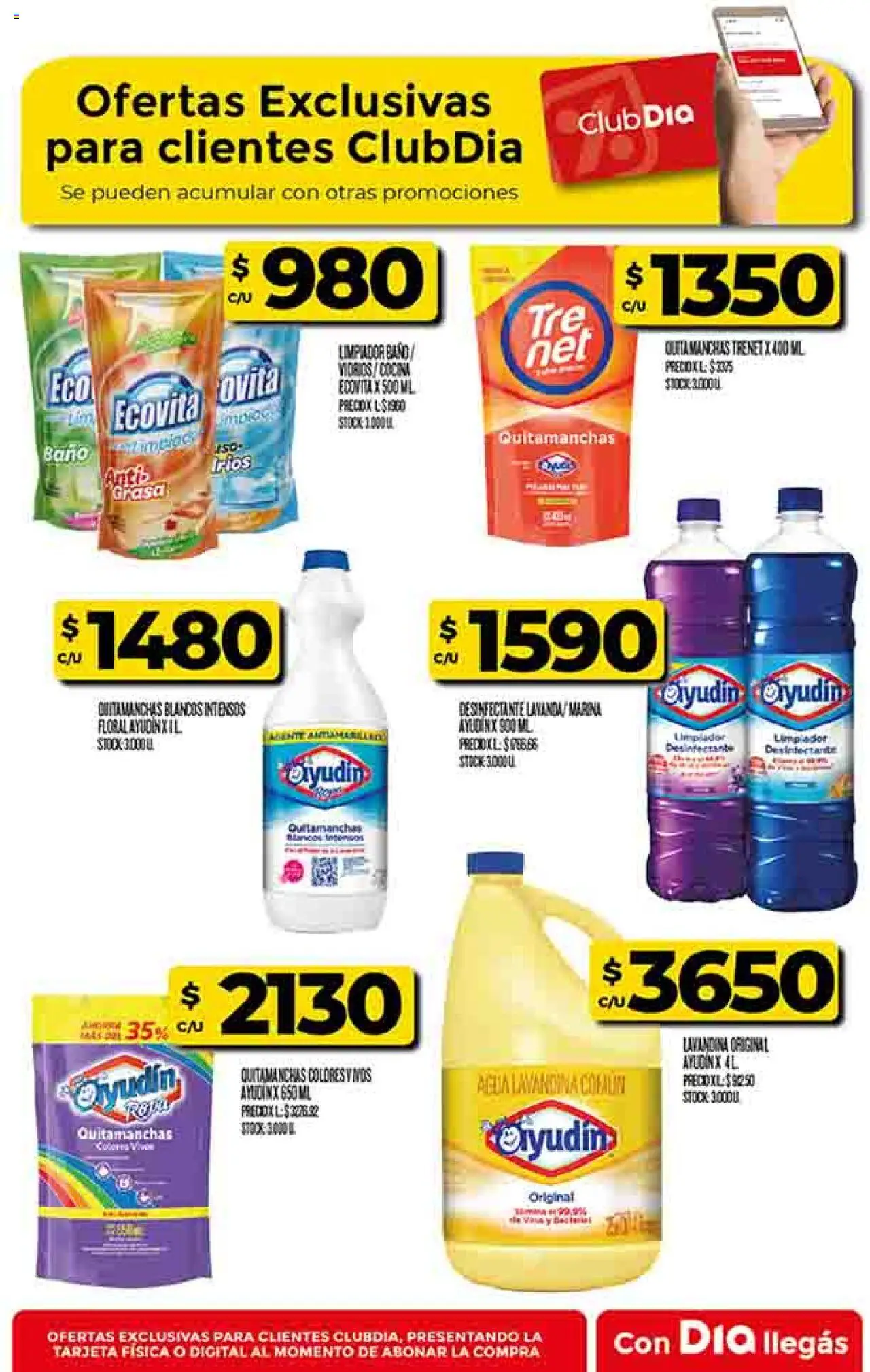 Supermercado DIA Ofertas │ válido desde el 13.08.2025 | Página: 48 | Productos: Desinfectante, Lavandina, Quitamanchas, Limpiador