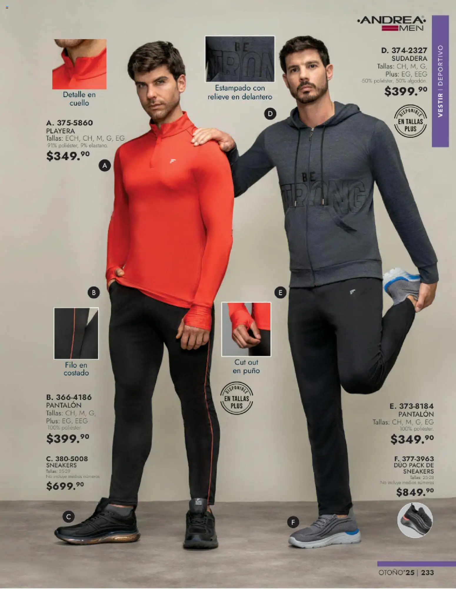 Nuevas ofertas de Andrea válidas en toda la República Mexicana desde el 26.11.2025. ¡Encuentra las mejores ofertas en Andrea catálogo Vestir Caballero otoño! | Página: 71 | Productos: Sudadera, Playera