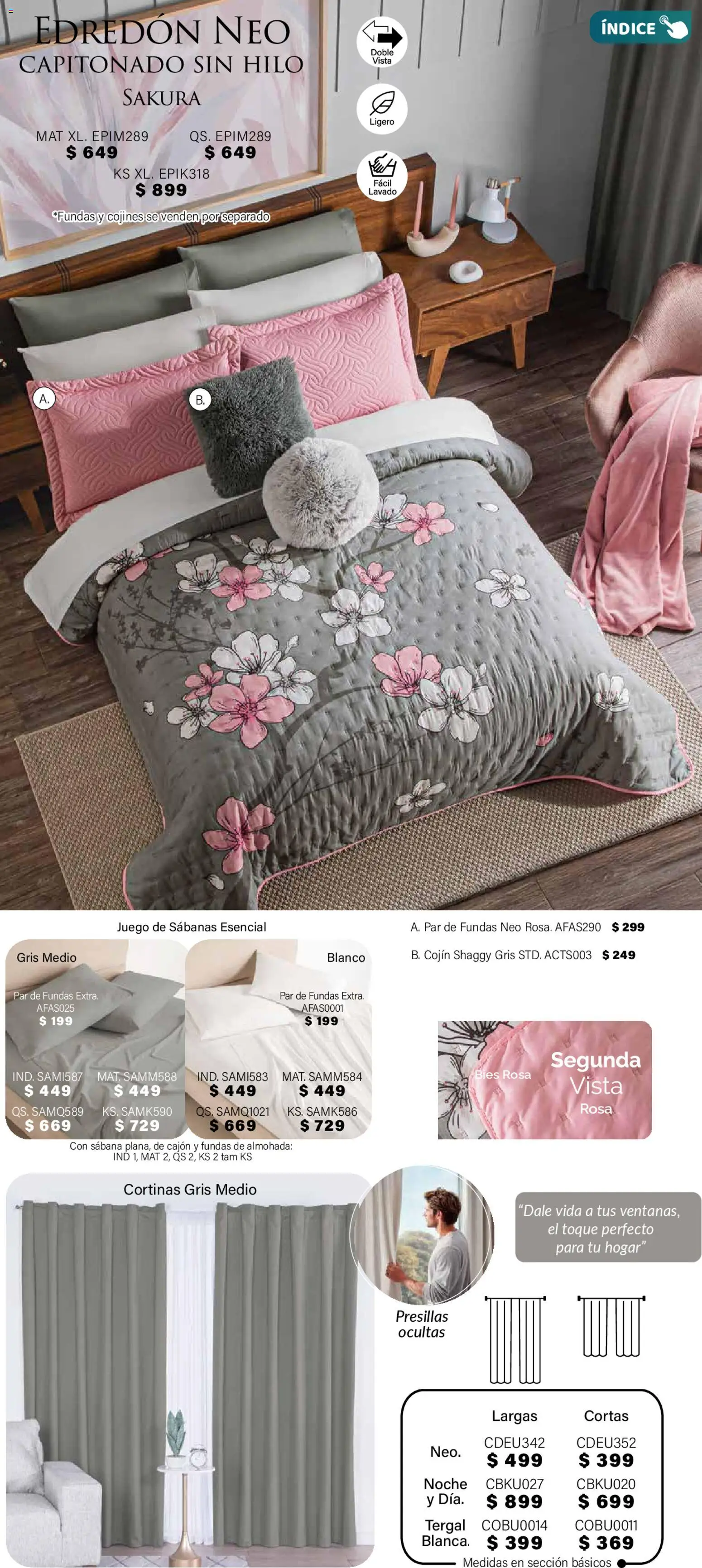 Nuevas ofertas de Colchas Concord válidas en toda la República Mexicana desde el 01.11.2025. ¡Encuentra las mejores ofertas en Colchas Concord Buen Fin! | Página: 48 | Productos: Juego, Almohada, Sabanas, Cortinas