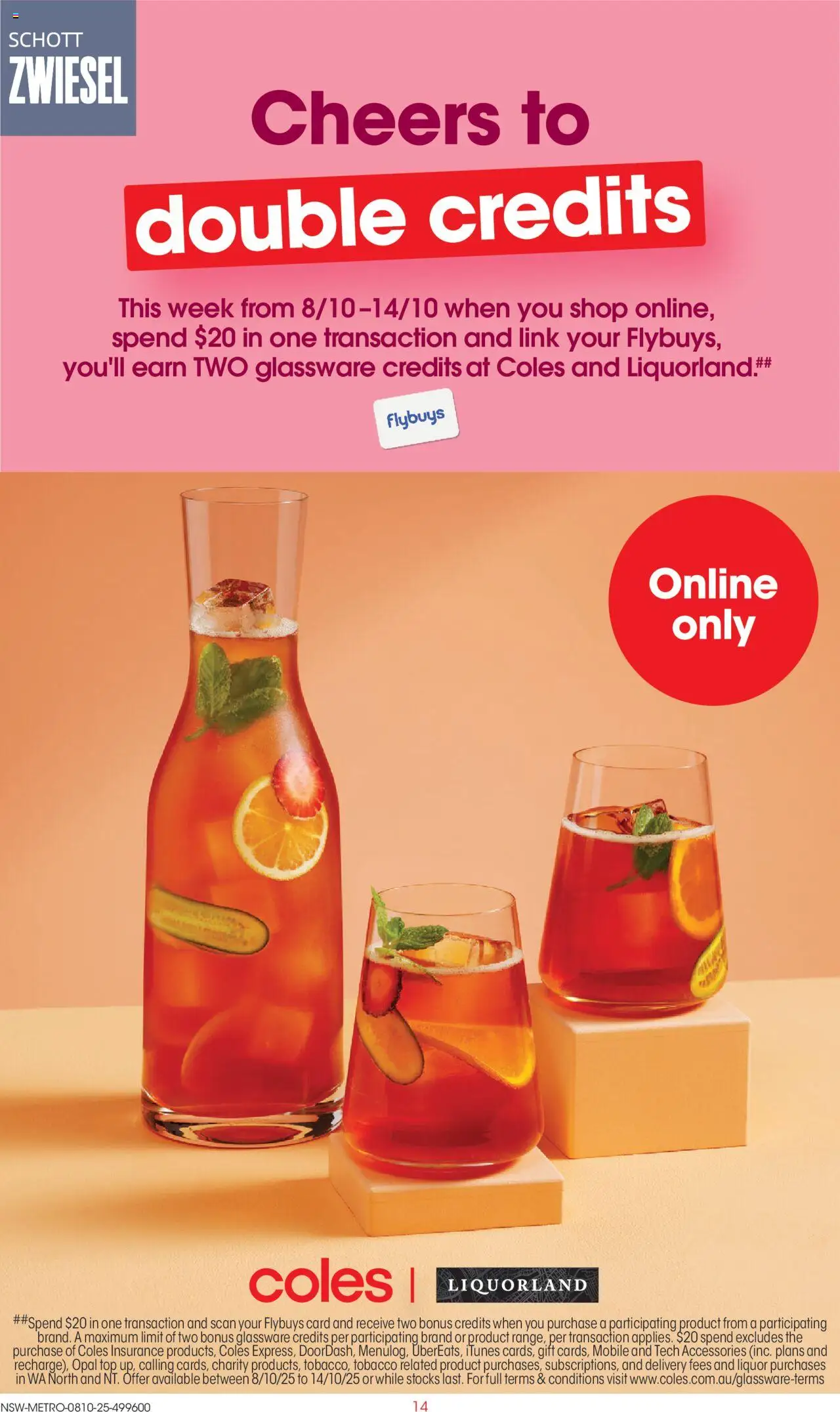 Coles catalogue - valid from 08.10.2025 | Page: 14 | Products: Glassware, Opal, Accessories, Mobile
