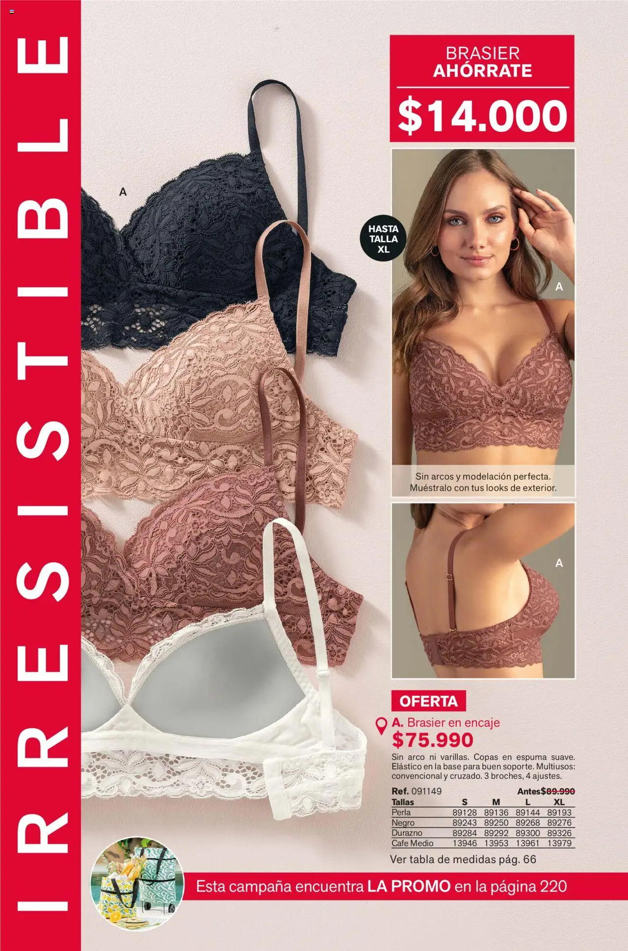 Leonisa revista - valida desde el 01.09.2025 | Página: 4 | Productos: Espuma, Brasier, Durazno, Café