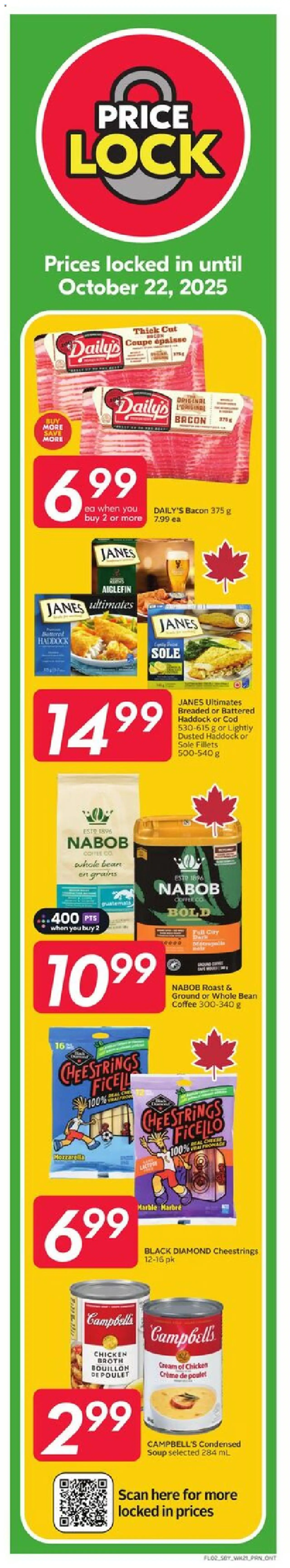 Sobeys flyer valid from 18.09.2025 | Page: 3 | Products: Cream, Coffee, Chicken