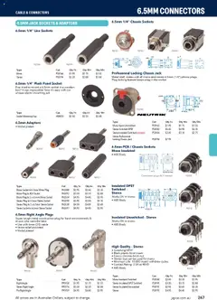 Preview of Jaycar Engineering & Scientific Catalogue 2025/2026  - valid from 09.07.2025 | Page: 267 | Products: Socket, Box, Cable, Stereo