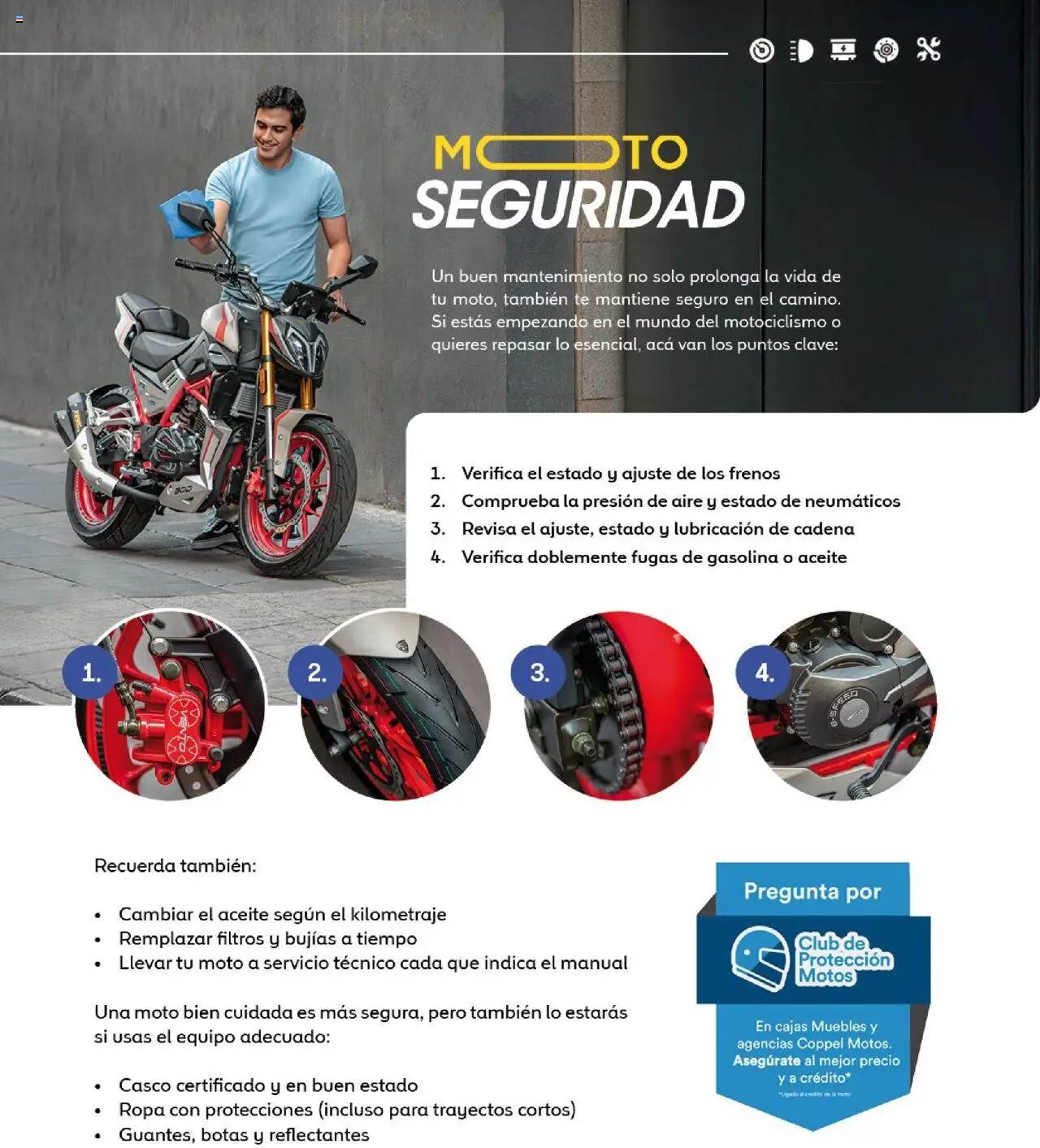 Nuevas ofertas de Coppel válidas en toda la República Mexicana desde el 01.10.2025. ¡Encuentra las mejores ofertas en Coppel - Catálogo Motos! | Página: 2 | Productos: Neumáticos, Ropa, Té, Cadena