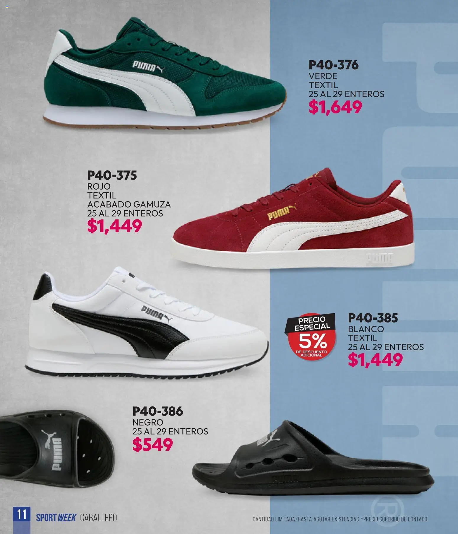 Nuevas ofertas de Cklass válidas en toda la República Mexicana desde el 28.04.2026. ¡Encuentra las mejores ofertas en Cklass catálogo Sportweek! | Página: 126 | Productos: Gamuza