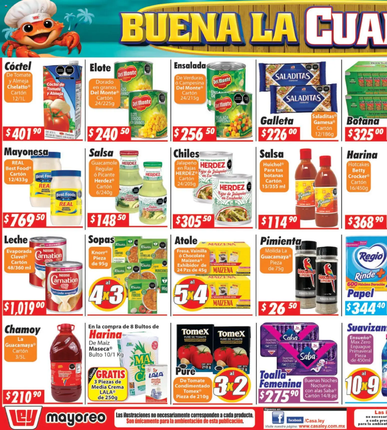 Nuevas ofertas de Casa Ley válidas en toda la República Mexicana desde el 16.02.2026. ¡Encuentra las mejores ofertas en Casa Ley folleto Hermosillo! | Página: 5 | Productos: Maíz, Harina, Fideos, Toalla