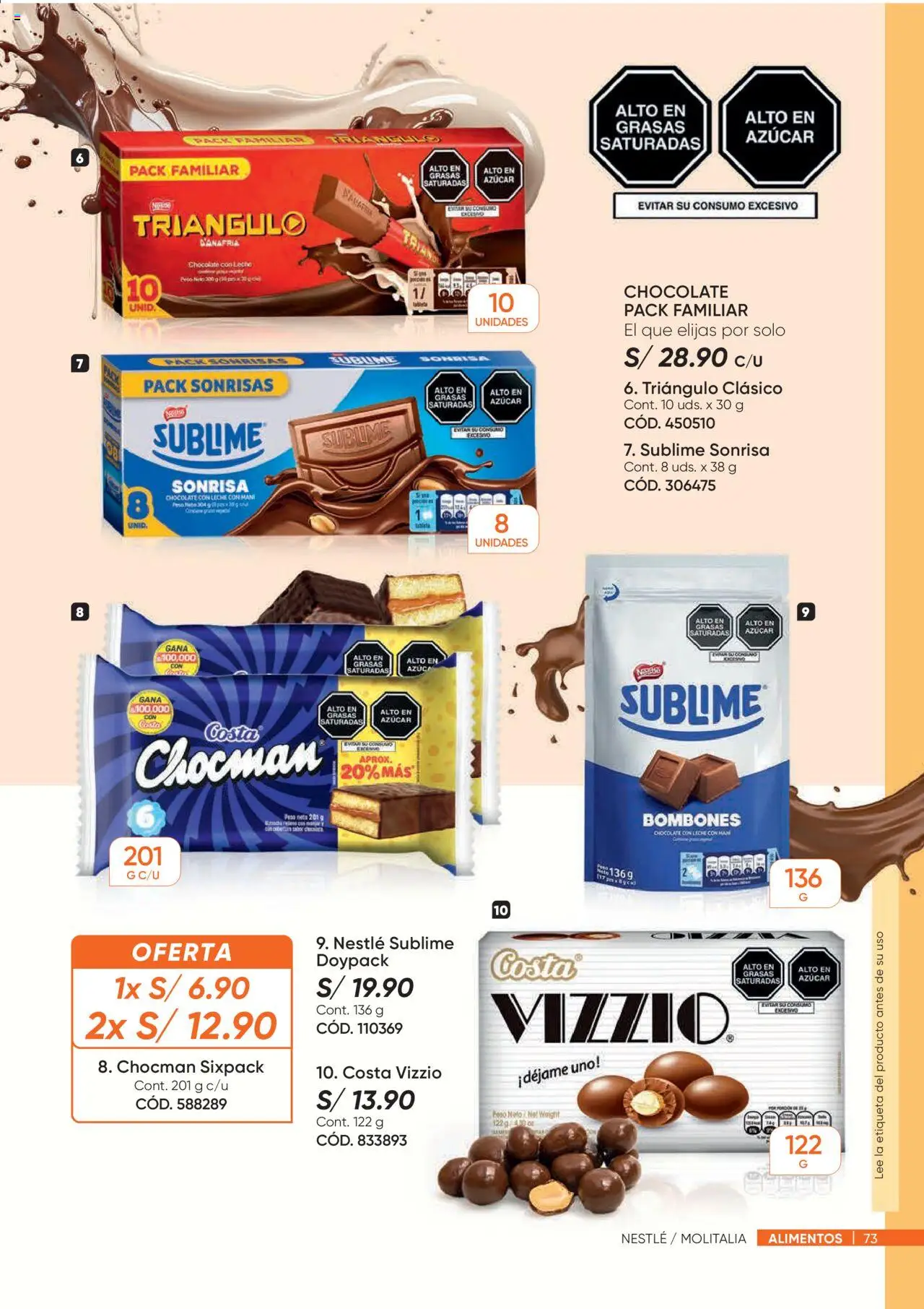 Catálogo Azzorti válido desde 28.07.2025 | Página: 73 | Productos: Leche, Chocolate, Peso