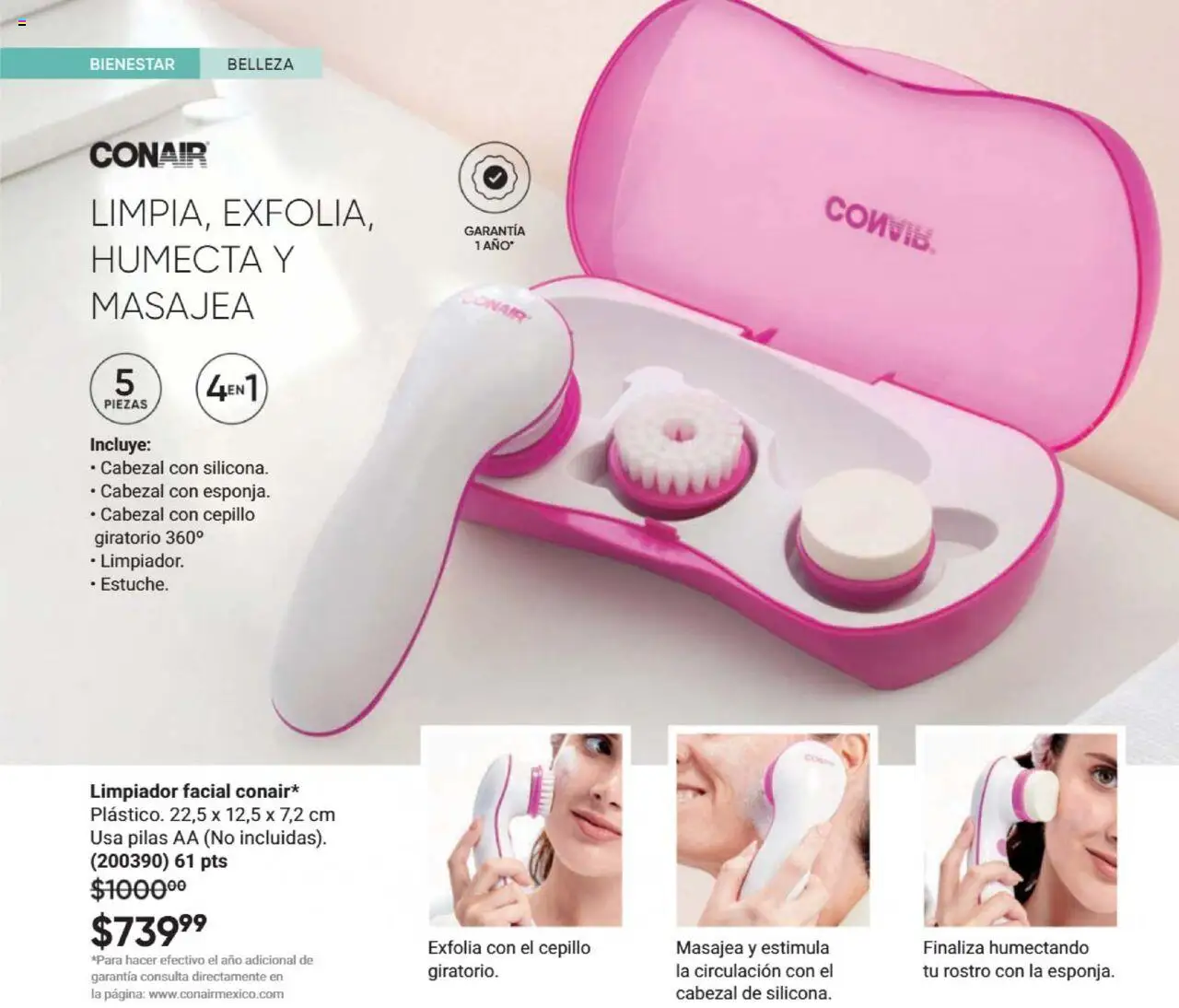 Nuevas ofertas de AVON válidas en toda la República Mexicana desde el 09.10.2025. ¡Encuentra las mejores ofertas en AVON - Casa & Estilo 16 2025! | Página: 112 | Productos: Cepillo, Limpiador, Limpiador facial, Pilas