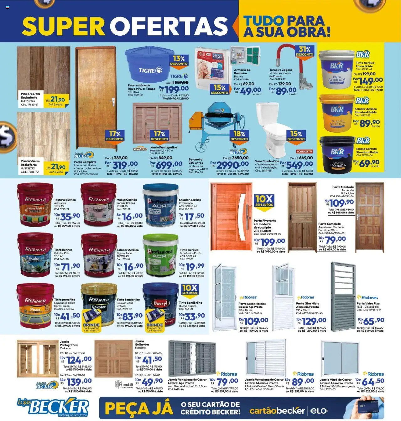 Lojas Becker Folheto - válido de 01.08.2025 | Página: 16 | Produtos: Piso, Guilhotina, Torneira, Veneziana