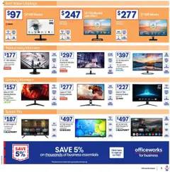 Officeworks catalogue - valid from 07.08.2025 | Page: 5 | Products: Ergonomic, Monitor, Tv, Smart tv