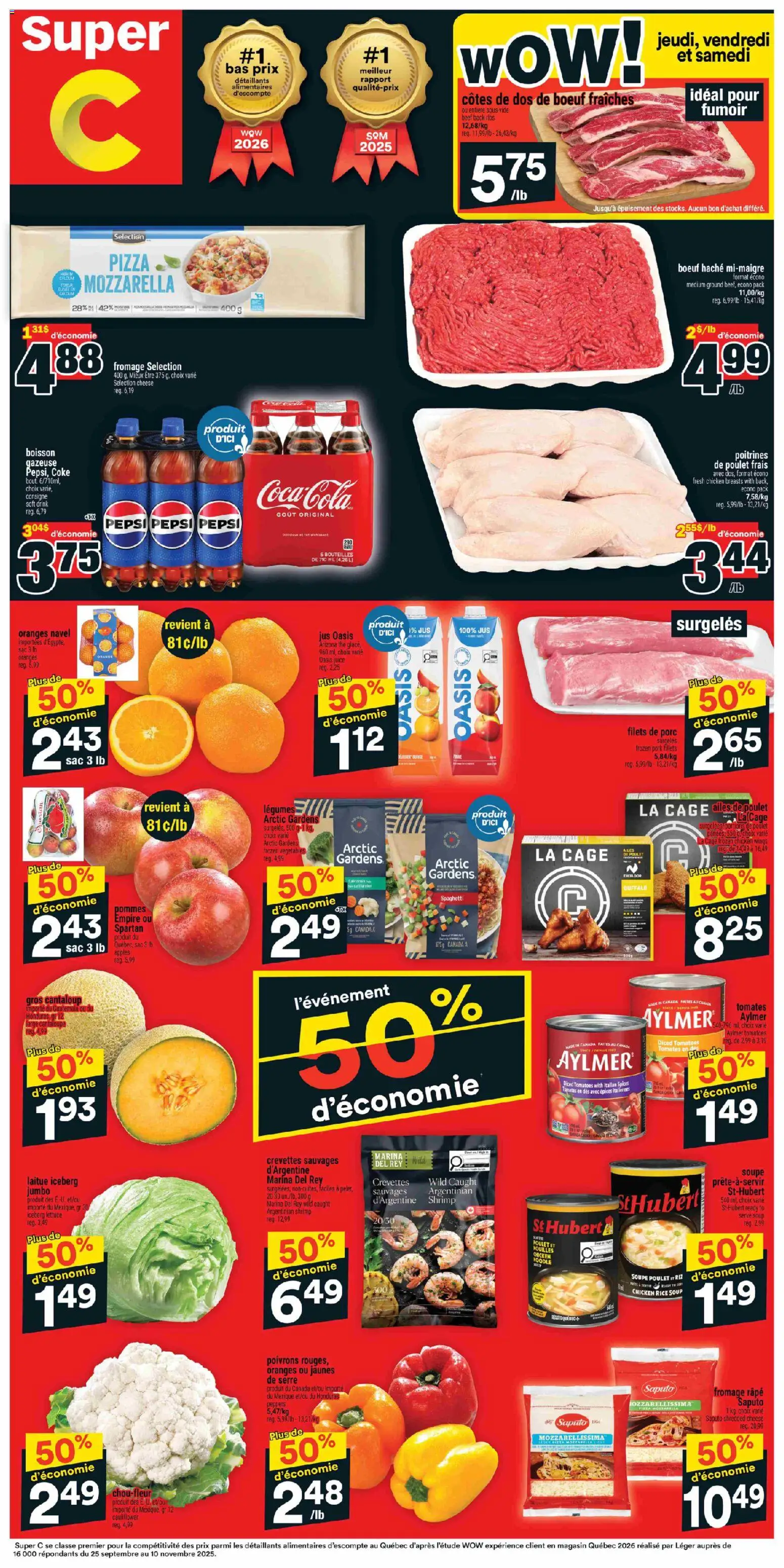 Super C flyer valid from 09.04.2026 | Page: 1 | Products: Rice, Cheese, Pizza, Tomatoes