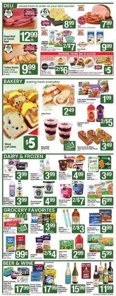Preview of Shaw's weekly ads valid from 17.04.2026 | Page: 2 | Products: Bread, Juice, Ice cream, Muffin
