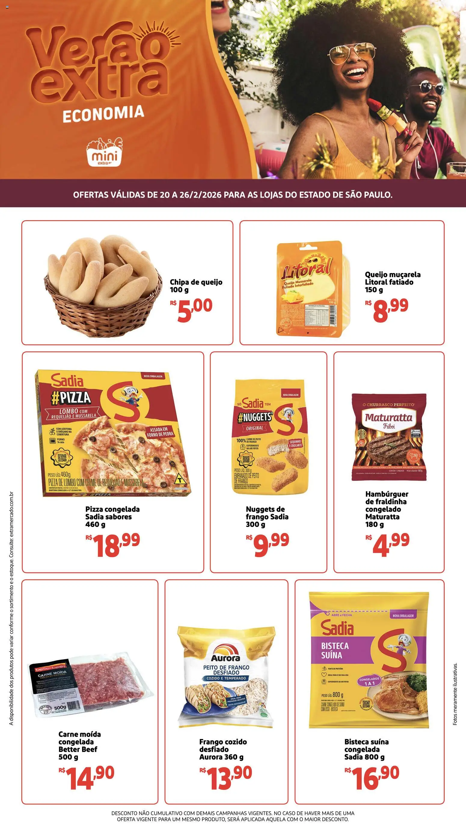 Mini Extra Folheto - válido de 20.02.2026 | Página: 1 | Produtos: Orégano, Frango, Carne moída, Peito de frango