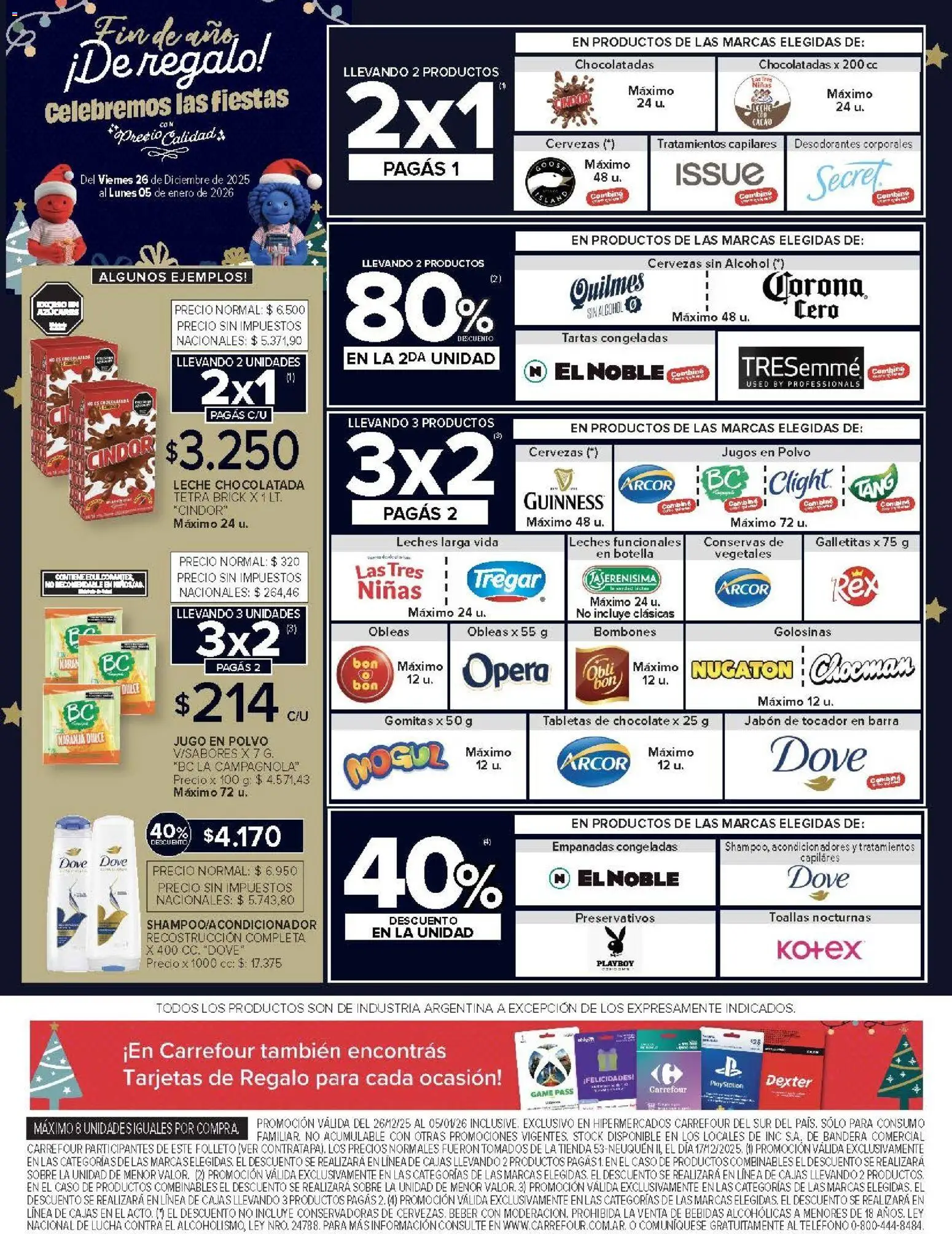 Carrefour ofertas │ válido desde el 26.12.2025 | Página: 5 | Productos: Caso, Galletitas, Chocolate, Preservativos