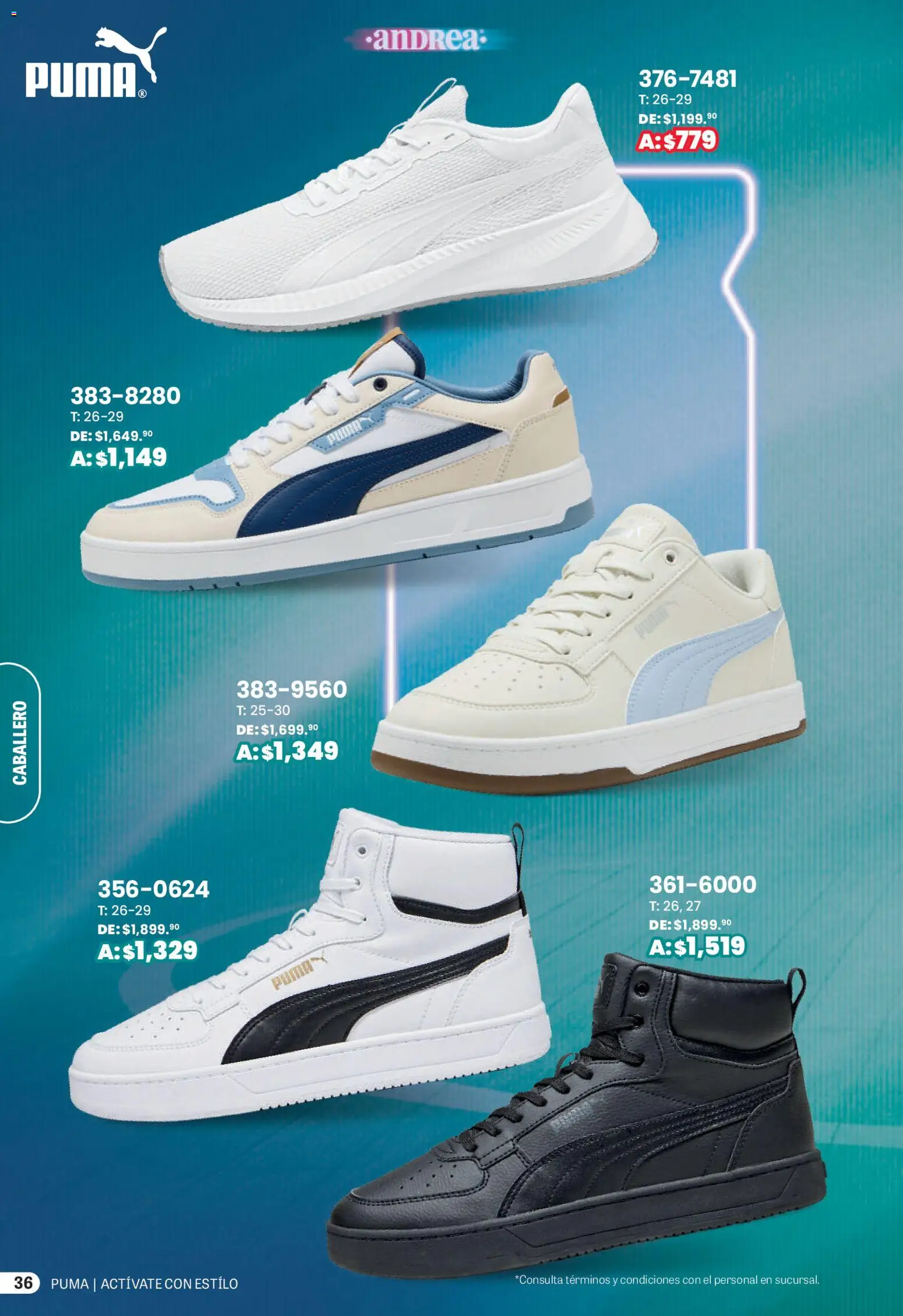 Nuevas ofertas de Andrea válidas en toda la República Mexicana desde el 01.03.2026. ¡Encuentra las mejores ofertas en Andrea catálogo Actívate con estillo! | Página: 36