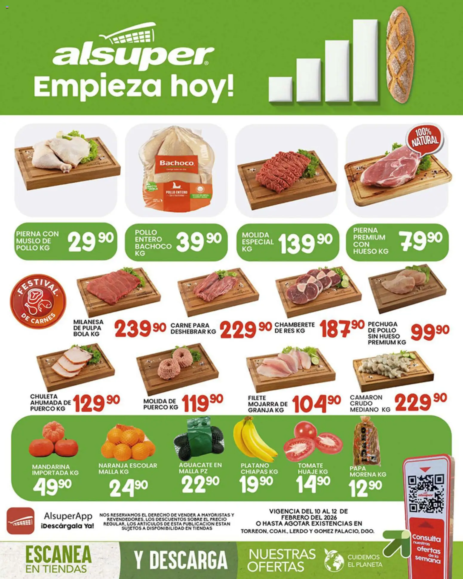 Nuevas ofertas de Alsuper válidas en toda la República Mexicana desde el 10.02.2026. ¡Encuentra las mejores ofertas en Alsuper folleto Laguna! | Página: 1