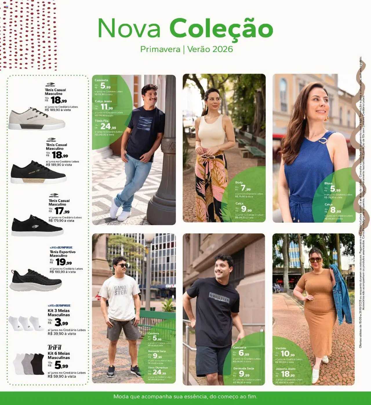 Lebes Folheto - válido de 01.10.2025 | Página: 5 | Produtos: Blusa, Meias, Tênis, Vestido