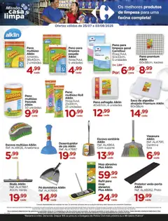 Carrefour Folheto - válido de 25.07.2025 | Página: 9 | Produtos: Mop, Escova, Algodão, Escova sanitária