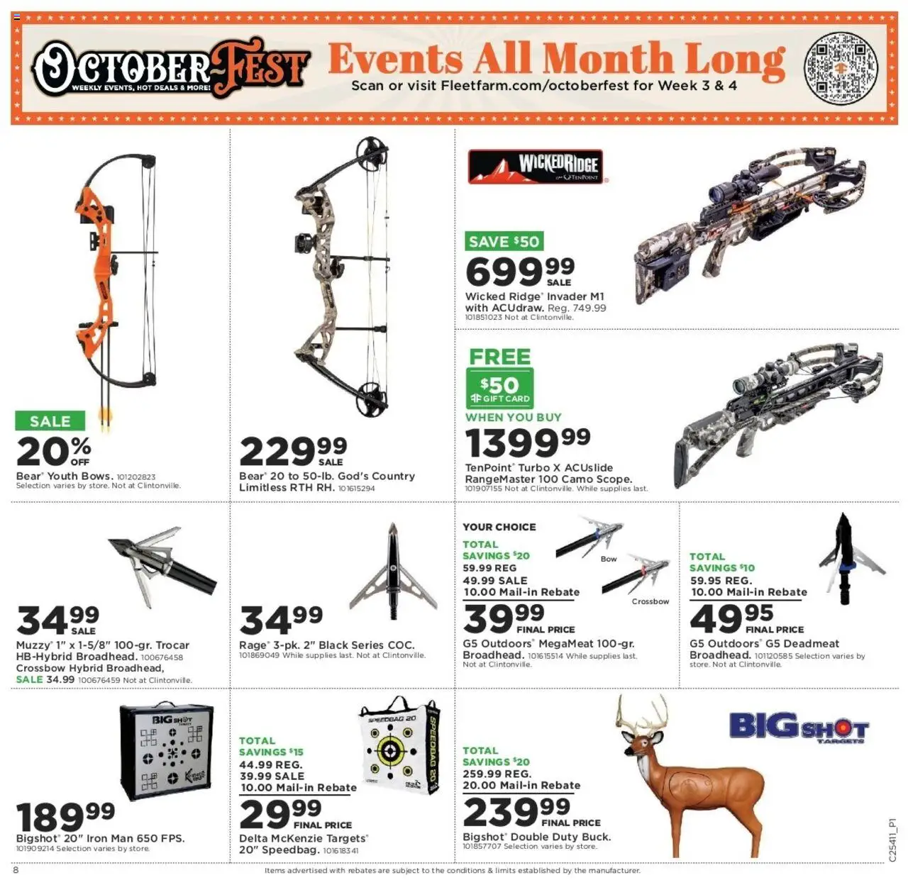 Mills Fleet Farm Weekly Ad - valid from 09.10.2025 | Page: 9 | Products: Ridge, Crossbow, Iron