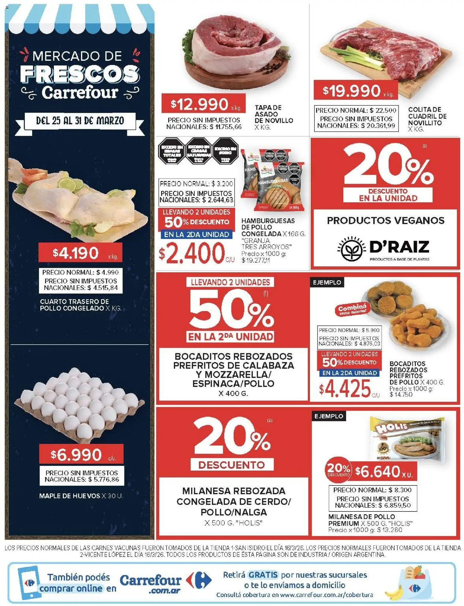 Carrefour ofertas │ válido desde el 25.03.2026 | Página: 19 | Productos: Pollo, Milanesa, Té