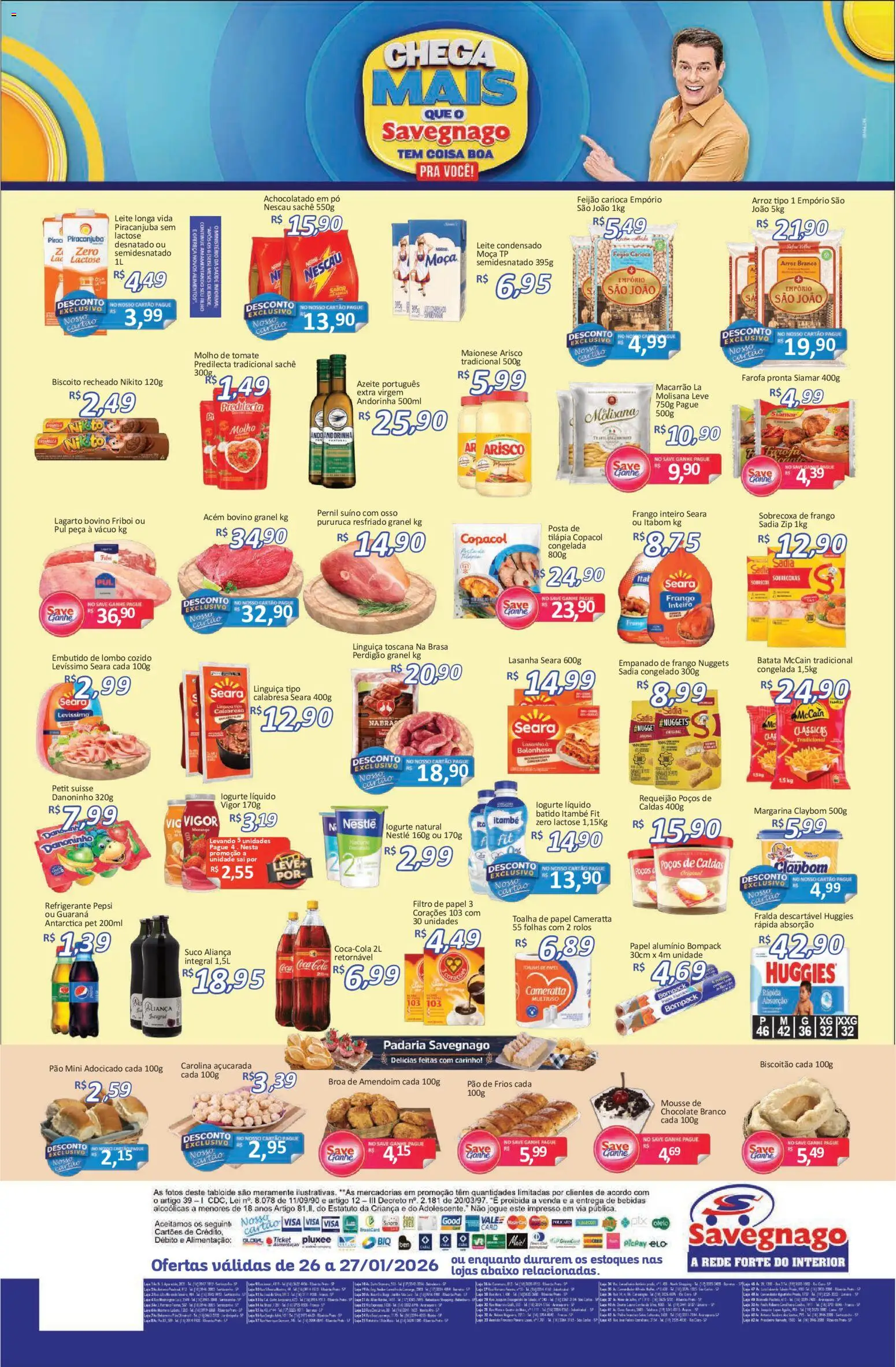 Savegnago Folheto - válido de 26.01.2026 | Página: 2 | Produtos: Nescau, Achocolatado, Cola, Pernil