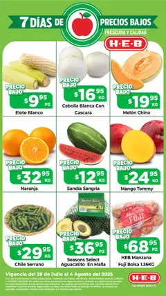 Vista previa de H-E-B - Folleto Precio Bajo, nuevo folleto de la tienda, válido en México a partir del 29.07.2025