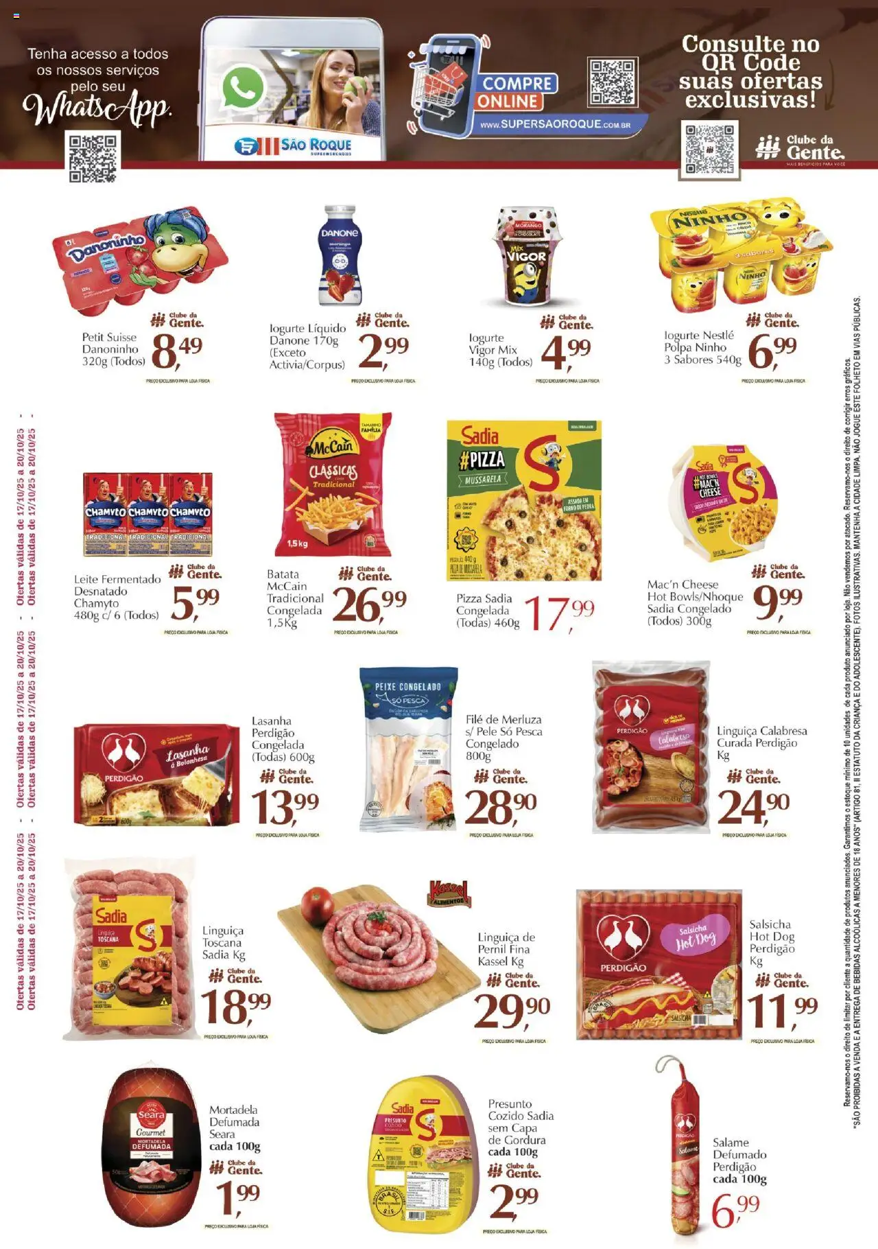 São Roque Supermercados Folheto - válido de 17.10.2025 | Página: 5 | Produtos: Forno, Pernil, Presunto, Leite fermentado