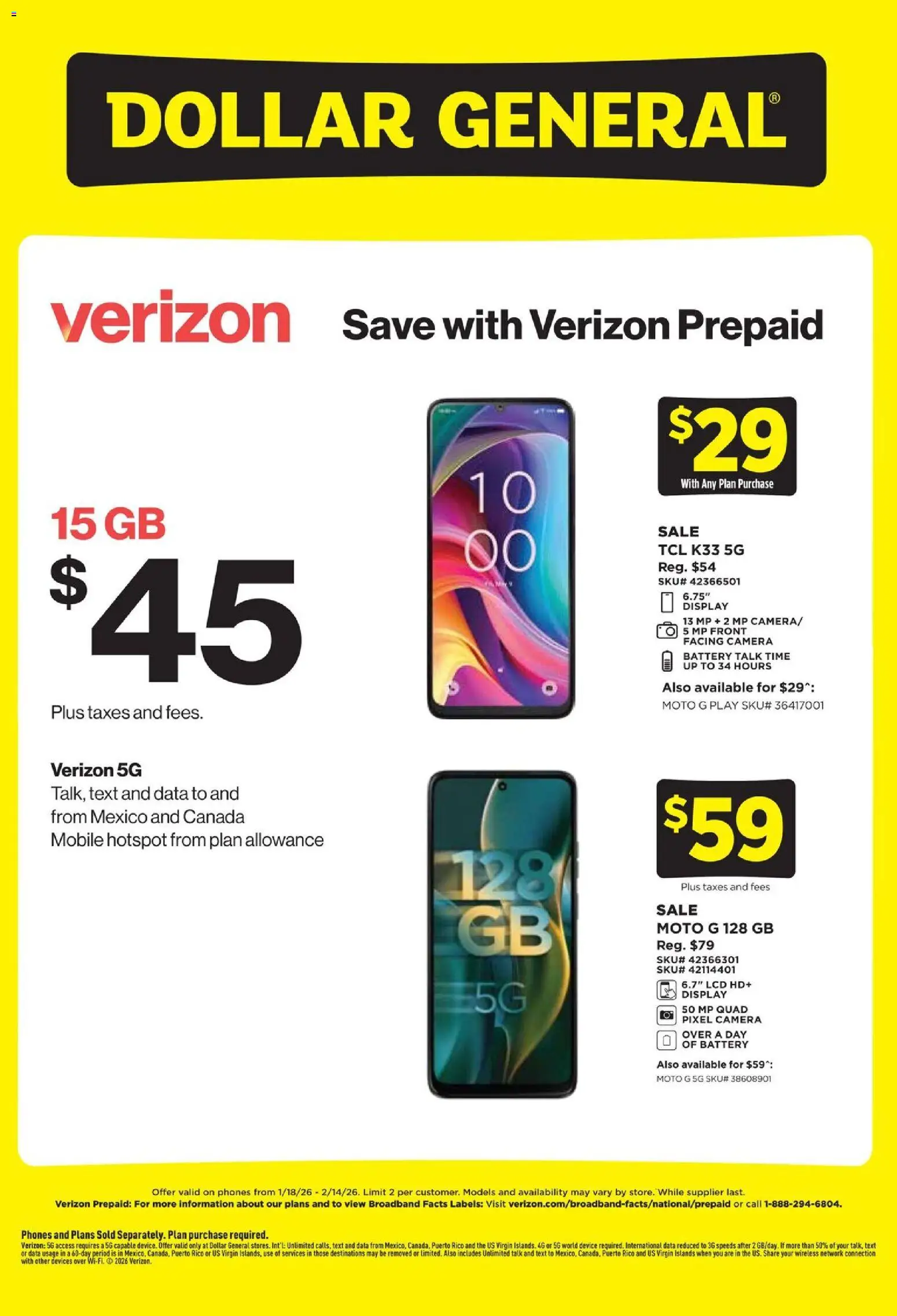 Dollar General Wireless Deals - valid from 18.01.2026 | Page: 2