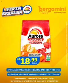 Supermercado Bergamini - Ofertas Aurora - Pré-Visualização do folheto da loja Supermercado Bergamini, válido de 01.08.2025