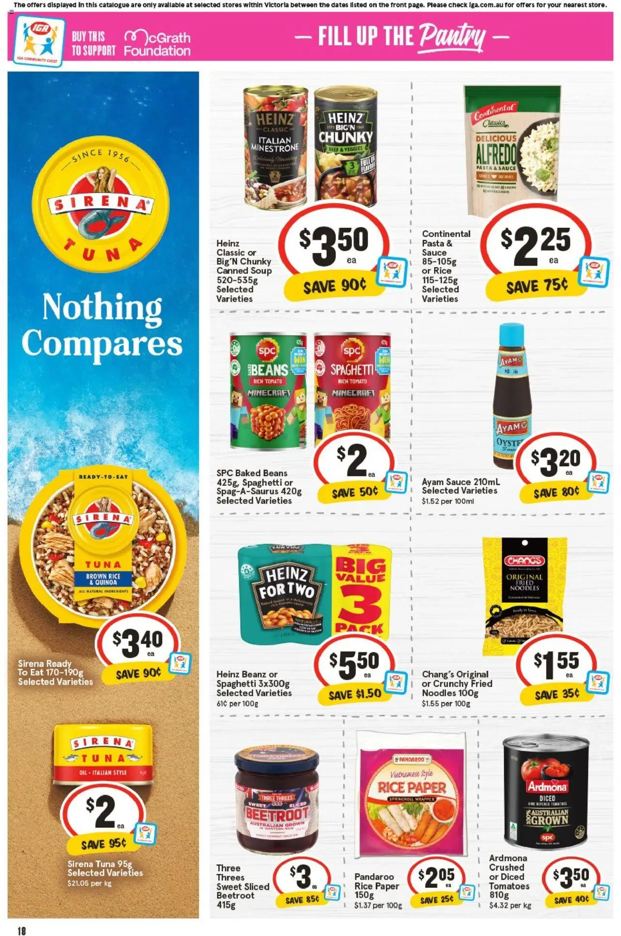 IGA catalogue - valid from 10.09.2025 | Page: 18 | Products: Oil, Pasta, Soup, Tuna