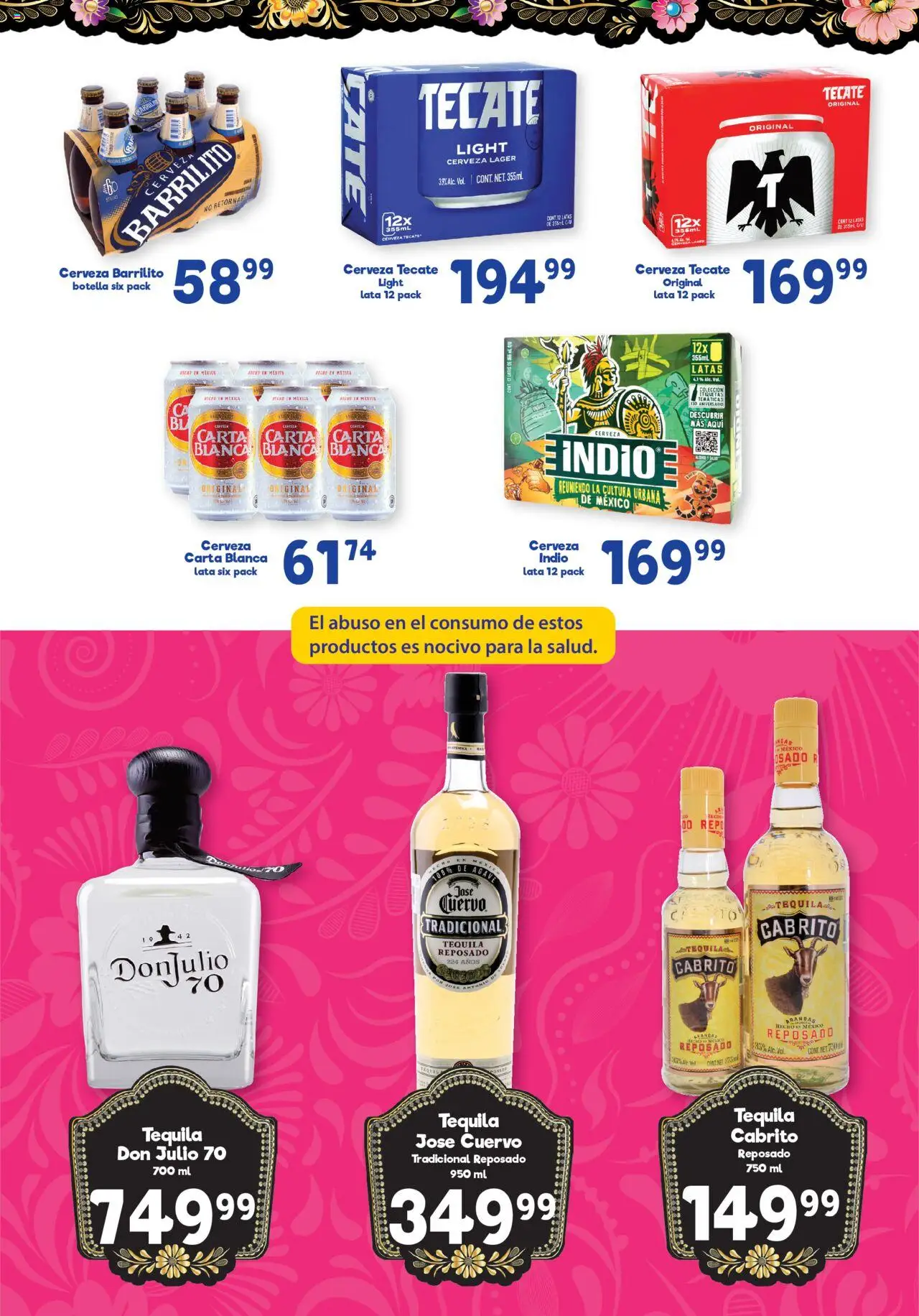 Nuevas ofertas de S-Mart válidas en toda la República Mexicana desde el 09.09.2025. ¡Encuentra las mejores ofertas en S-Mart - Folleto de Feria - Monterrey! | Página: 4 | Productos: Cerveza, Tequila, Botella
