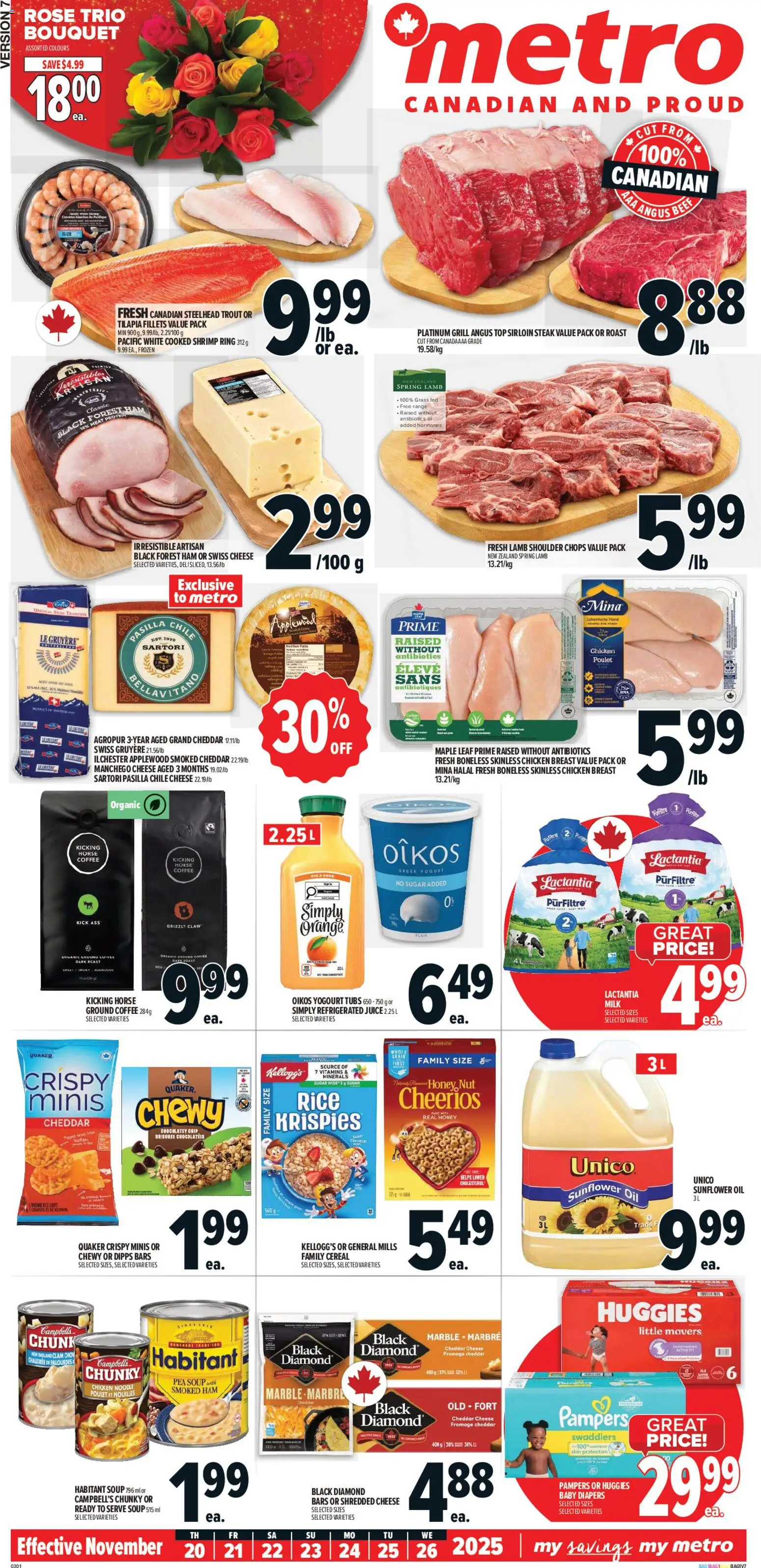 Metro flyer valid from 20.11.2025 | Page: 2 | Products: Grill, Milk, Juice, Chicken