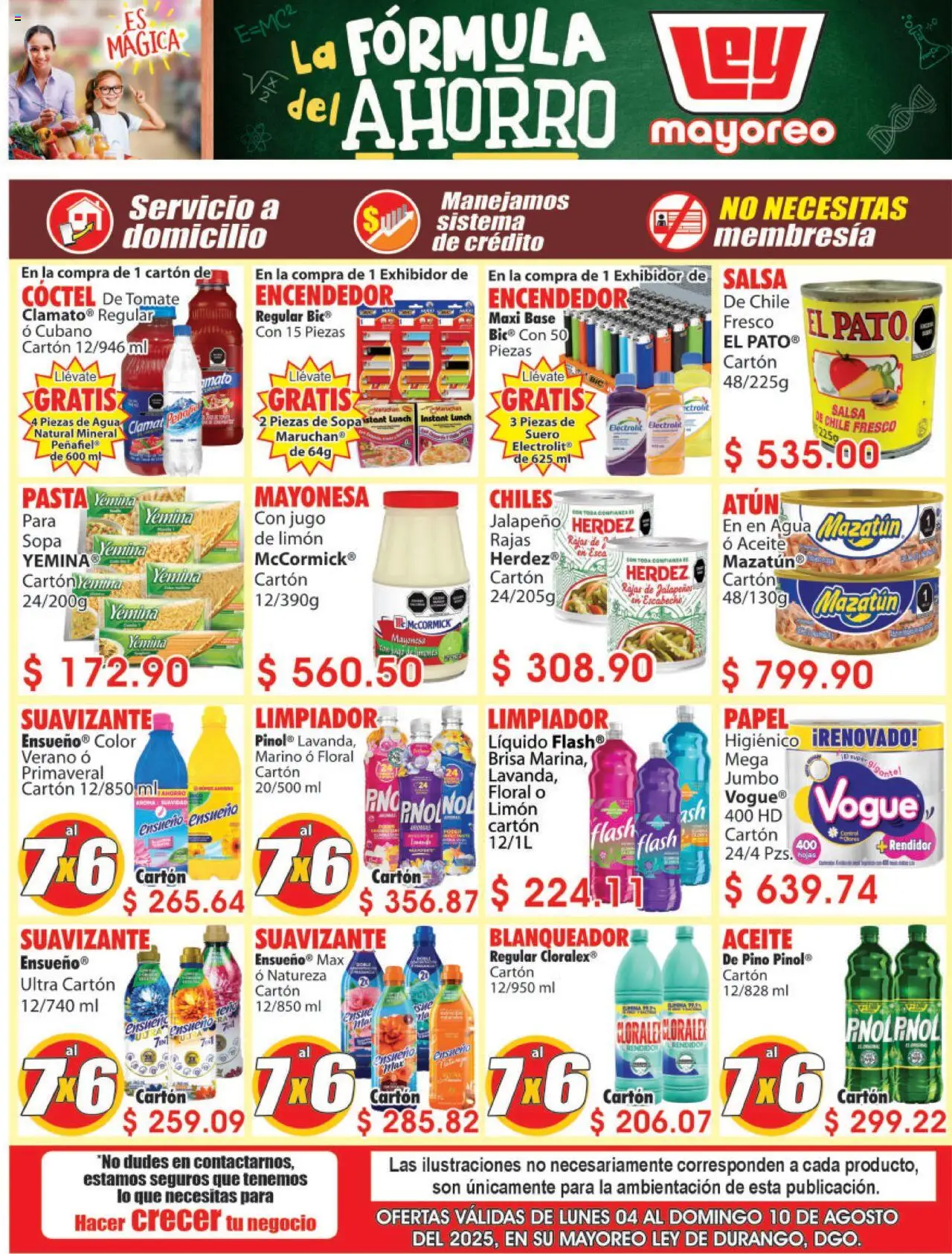 Nuevas ofertas de Casa Ley válidas en toda la República Mexicana desde el 04.08.2025. ¡Encuentra las mejores ofertas en Casa Ley - Folleto Mayoreo! | Página: 2 | Productos: Sopa, Tomate, Jugo, Encendedor