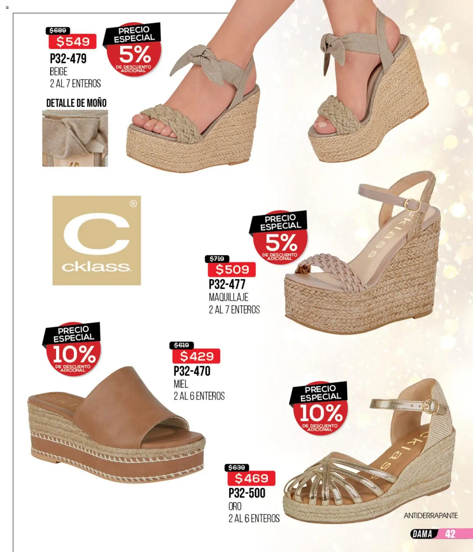 Nuevas ofertas de Cklass válidas en toda la República Mexicana desde el 02.01.2026. ¡Encuentra las mejores ofertas en Cklass catálogo Rebajas Inicio de Año Calzado! | Página: 43 | Productos: Moño, Maquillaje