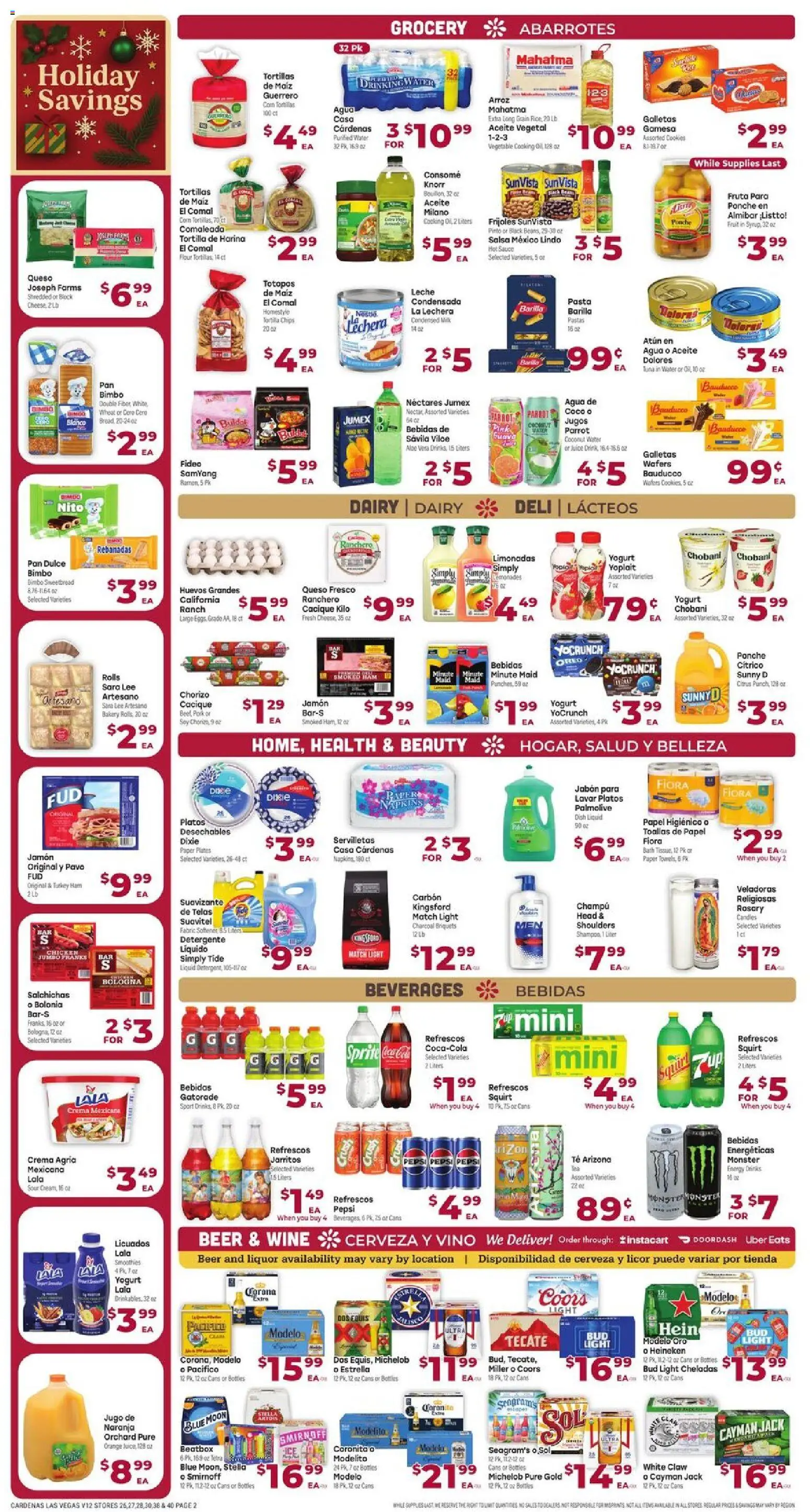Cardenas Weekly Ad - NV - valid from 26.12.2025 | Page: 2 | Products: Bakery, Wine, Pasta, Sauce