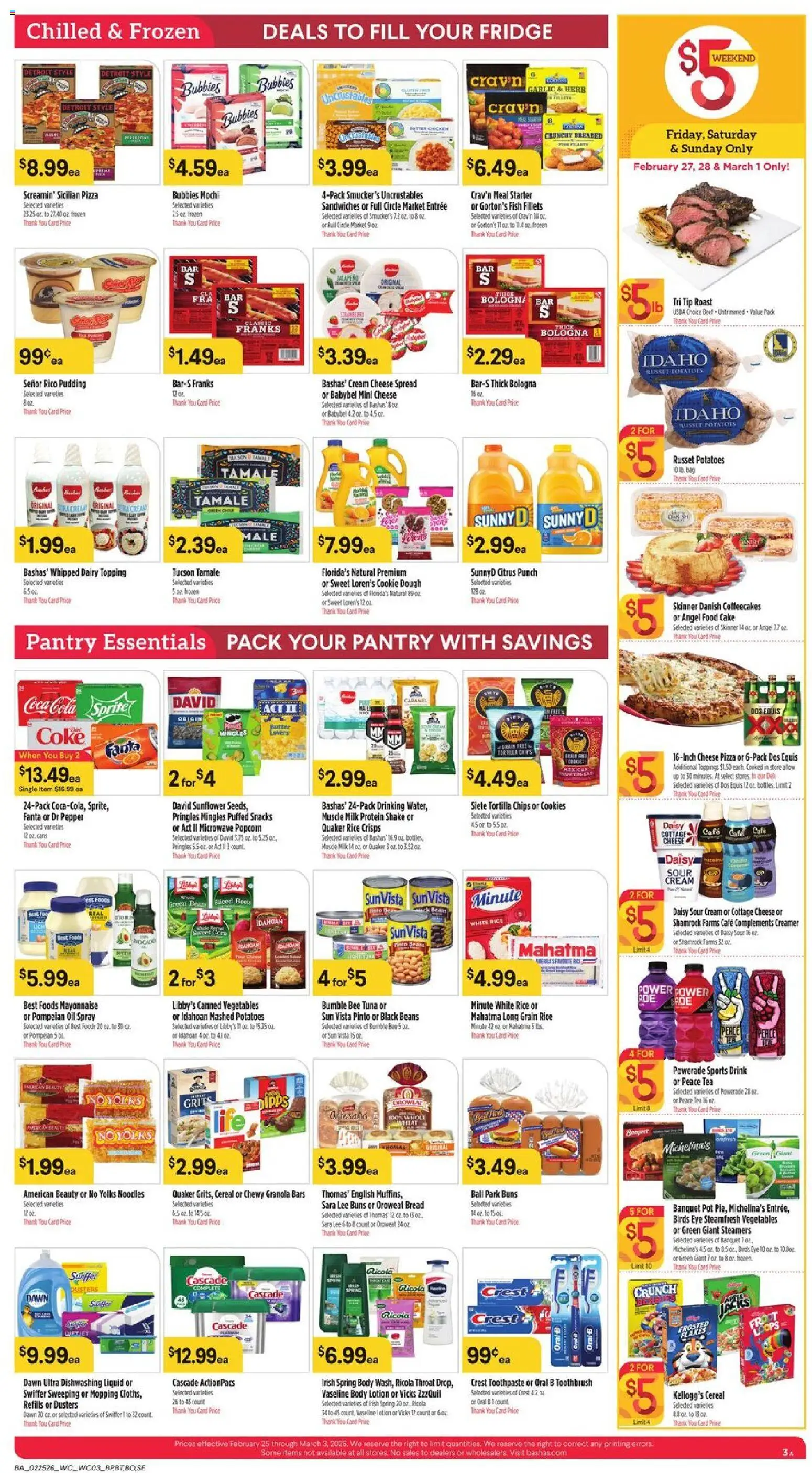 Basha's Weekly Ad - valid from 25.02.2026 | Page: 3 | Products: Toothpaste, Tea, Noodles, Mayonnaise