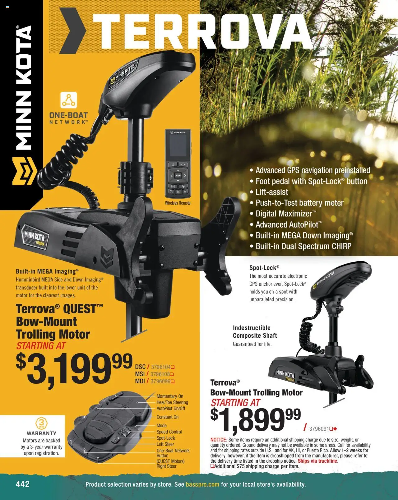 Cabela's Spring Fishing Master 25 - valid from 27.01.2025 | Page: 442 | Products: Navigation, Battery, Anchor, Steering