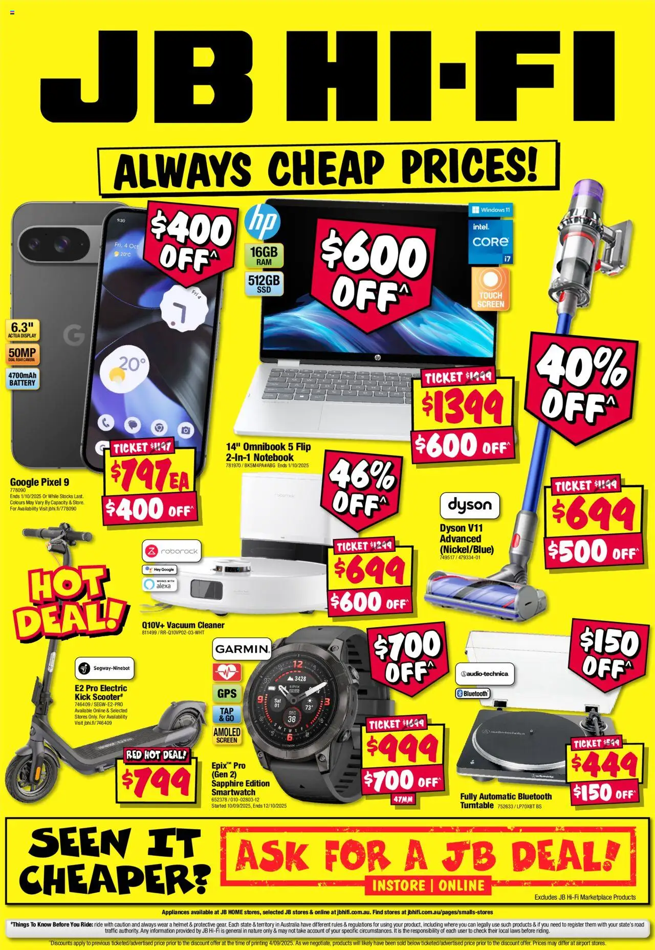 JB Hi-Fi catalogue - valid from 18.09.2025 | Page: 28 | Products: Battery, Camera, Vacuum cleaner, Screen