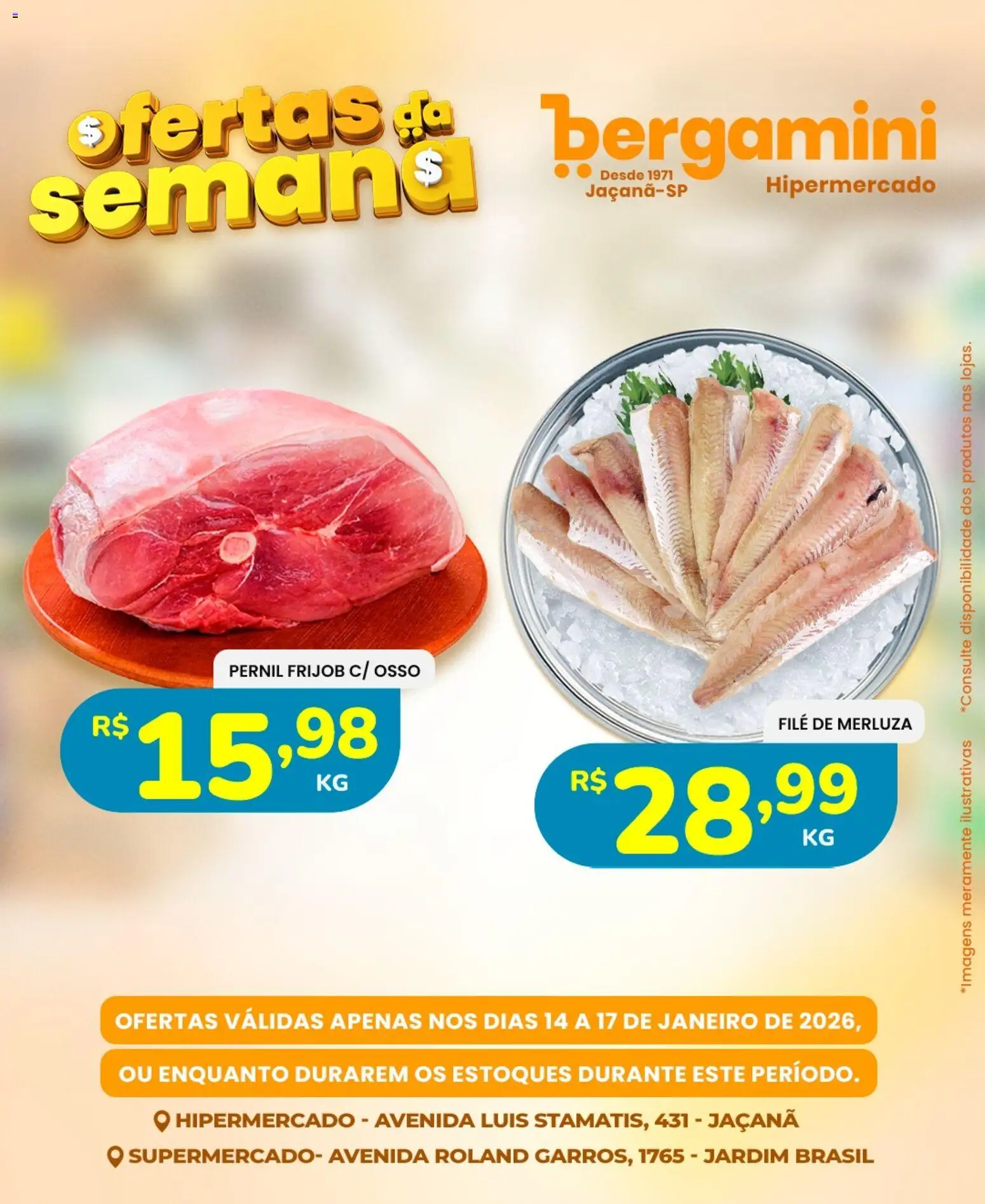 Supermercado Bergamini Folheto - válido de 14.01.2026 | Página: 3 | Produtos: Pernil