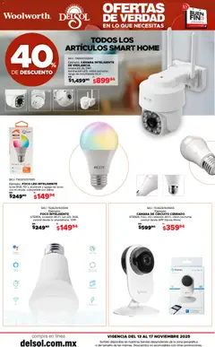 Vista previa de Del Sol y Woolworth Buen fin, nuevo folleto de la tienda, válido en México a partir del 13.11.2025 | Página: 18