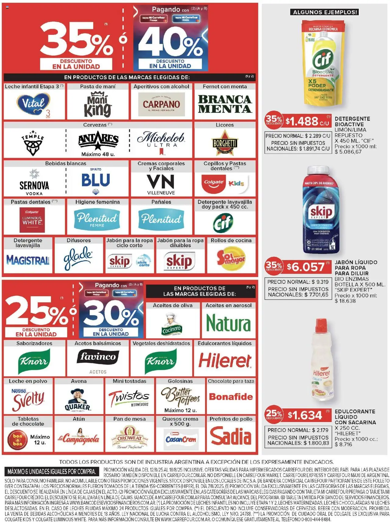 Carrefour ofertas - Salta │ válido desde el 12.08.2025 | Página: 10 | Productos: Botella, Banco, Oliva, Leche